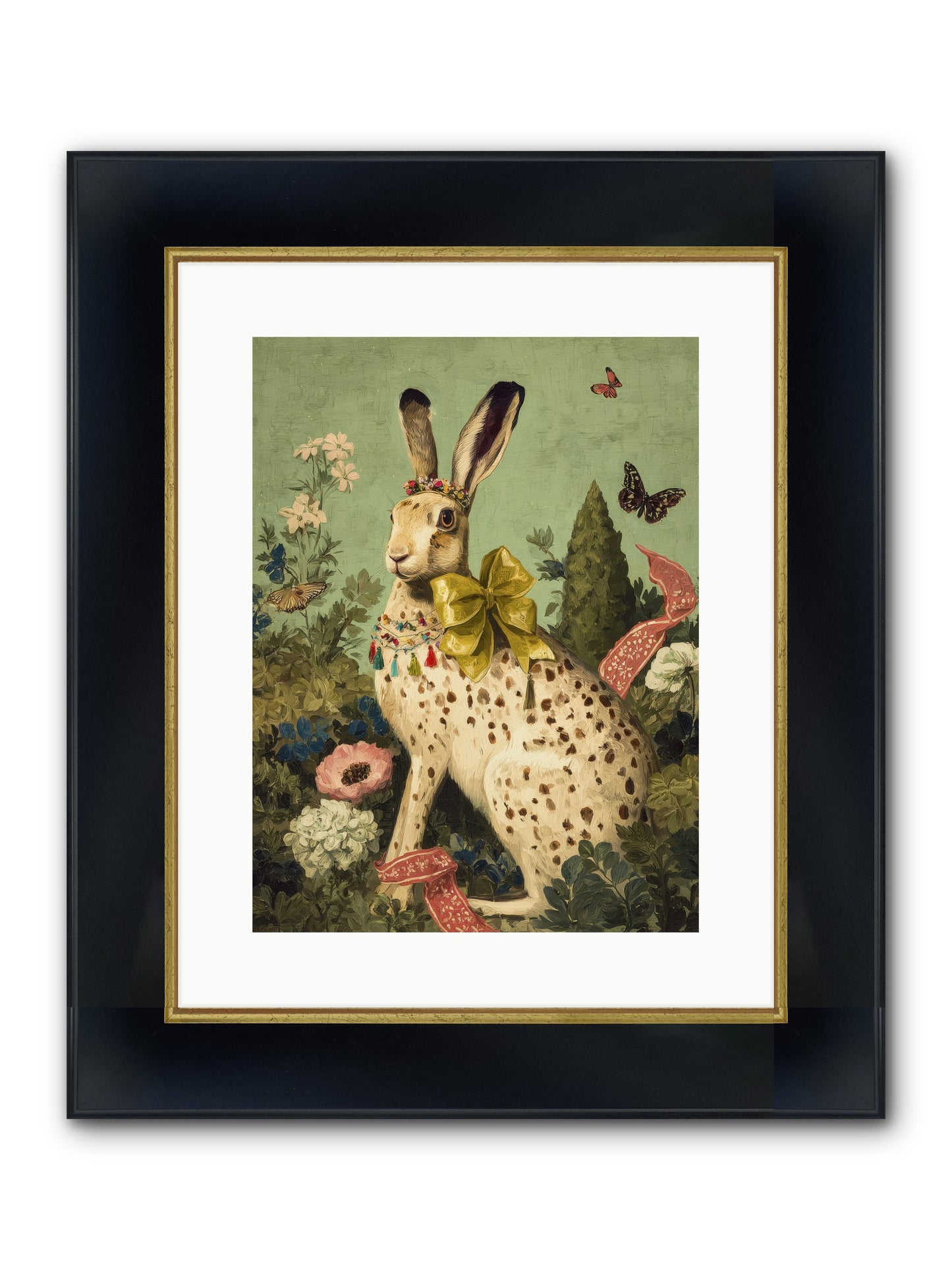 Mossbound Reverie No.2 Framed Print - Wide Black w/Gold 12x16