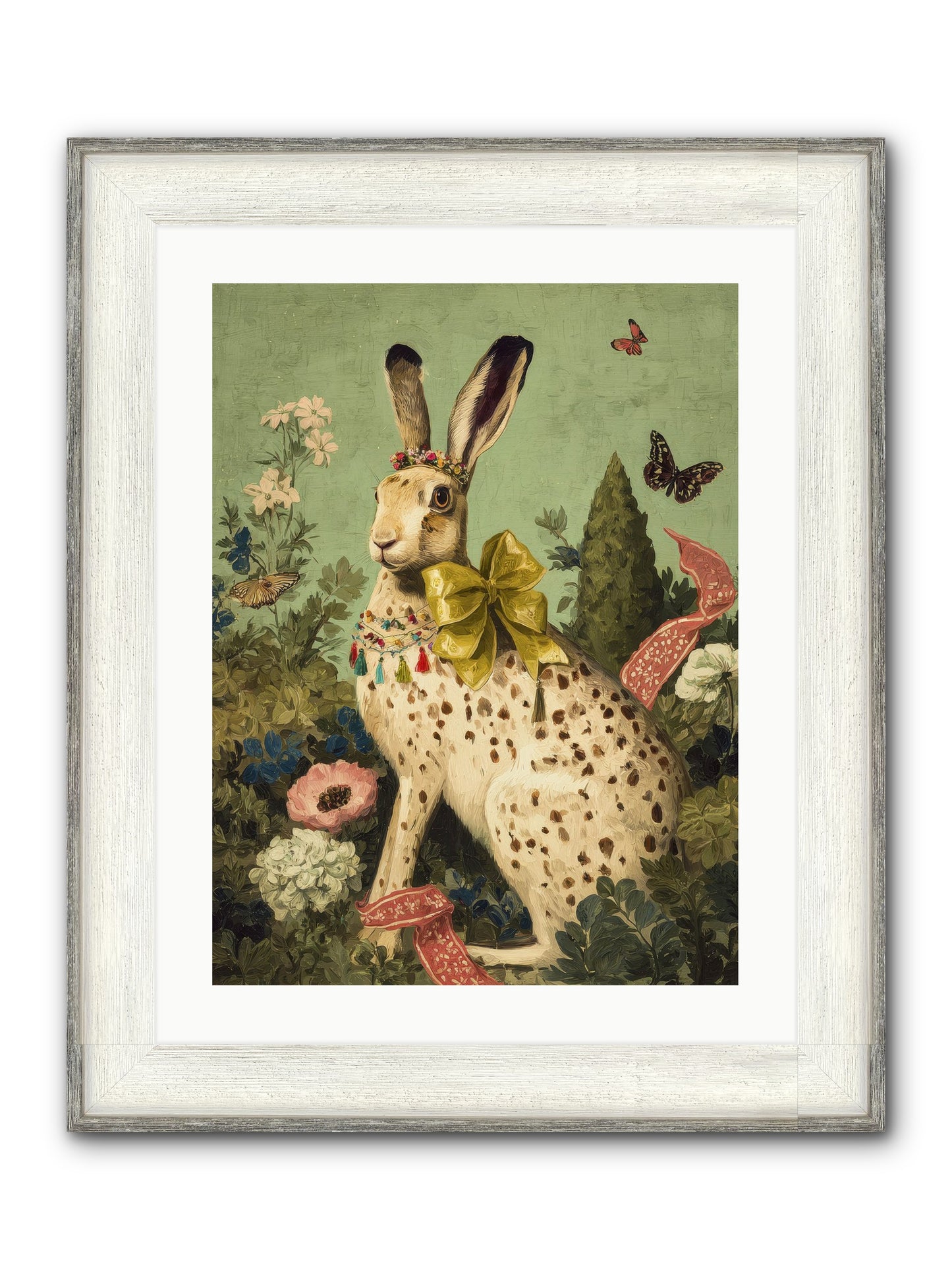 Mossbound Reverie No.2 Framed Print - Driftwood White 18x24