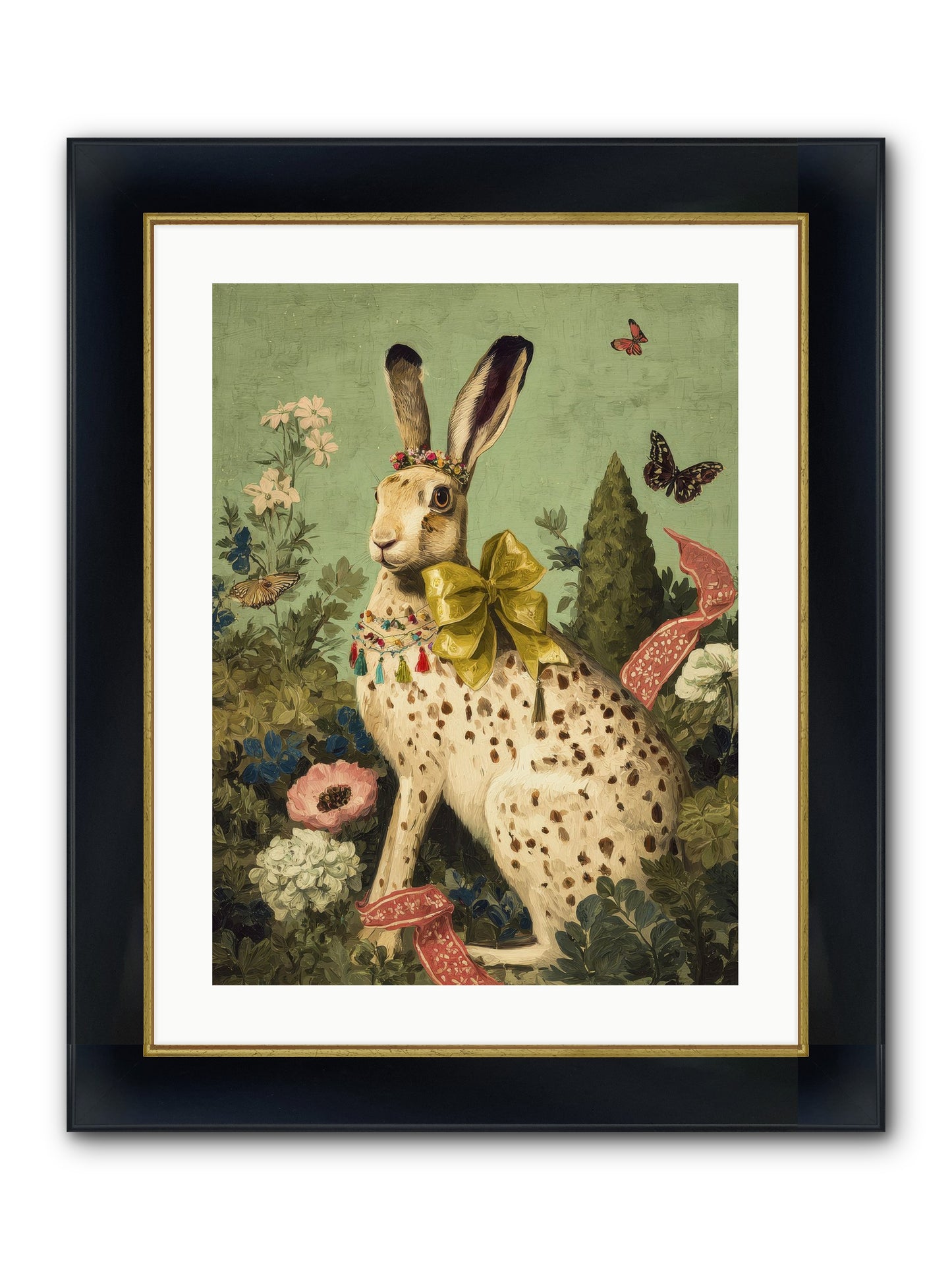 Mossbound Reverie No.2 Framed Print - Wide Black w/Gold 18x24