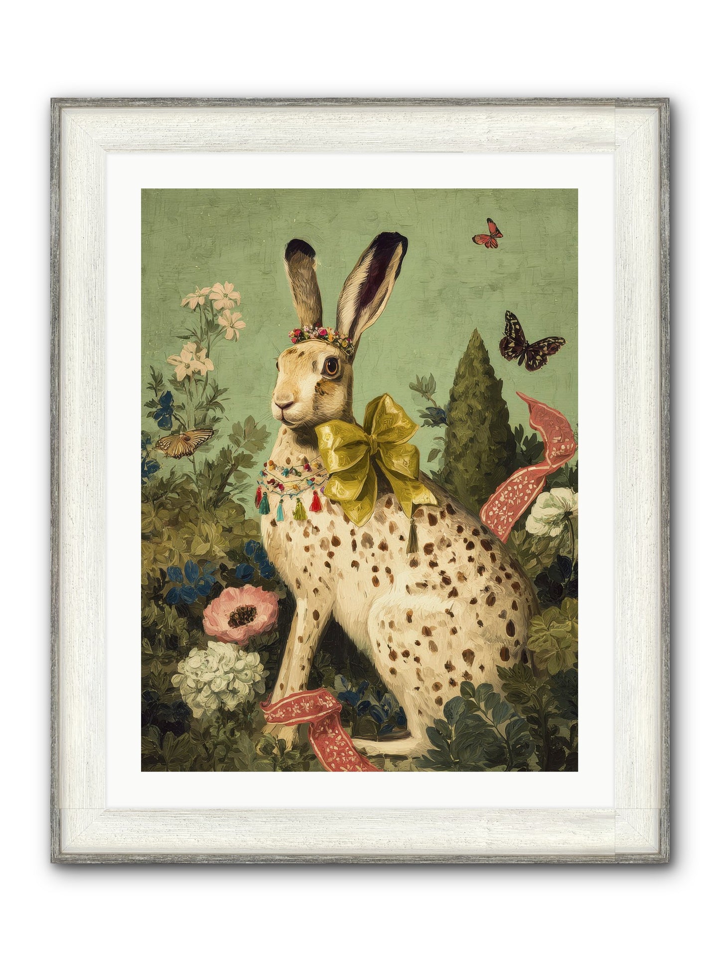 Mossbound Reverie No.2 Framed Print - Driftwood White 24x32