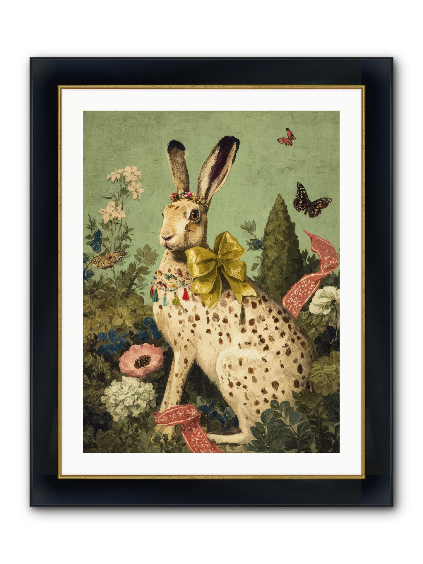 Mossbound Reverie No.2 Framed Print - Wide Black w/Gold 24x32
