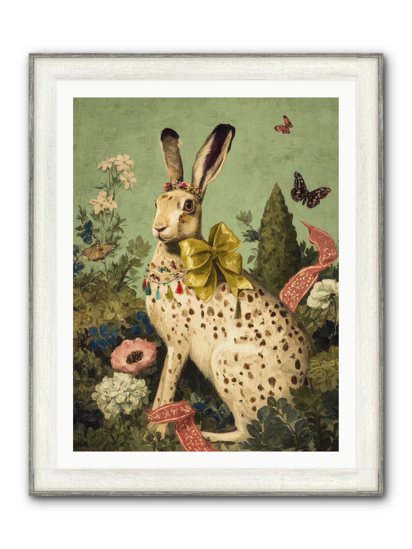 Mossbound Reverie No.2 Framed Print - Driftwood White 30x40