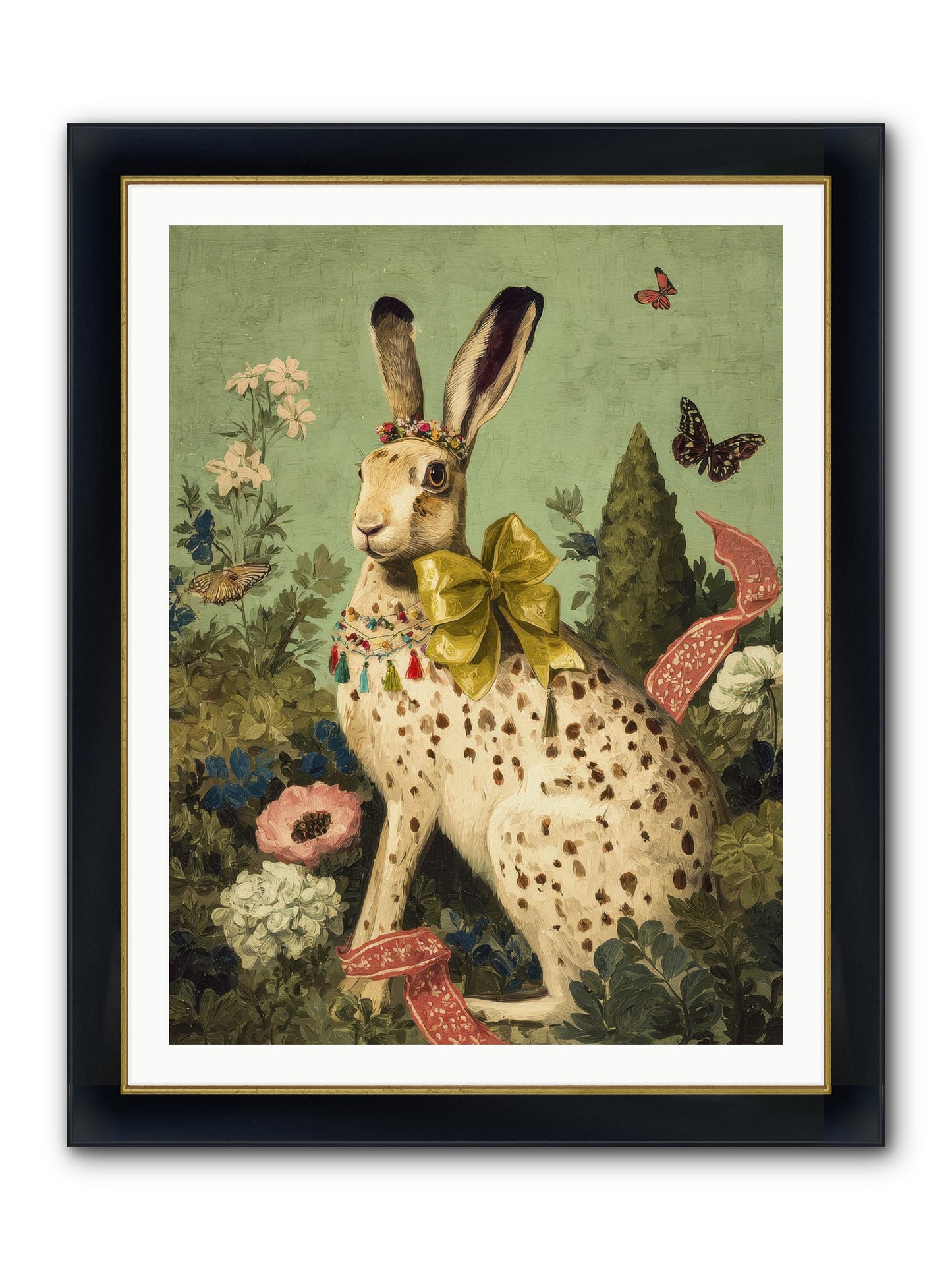 Mossbound Reverie No.2 Framed Print - Wide Black w/Gold 30x40