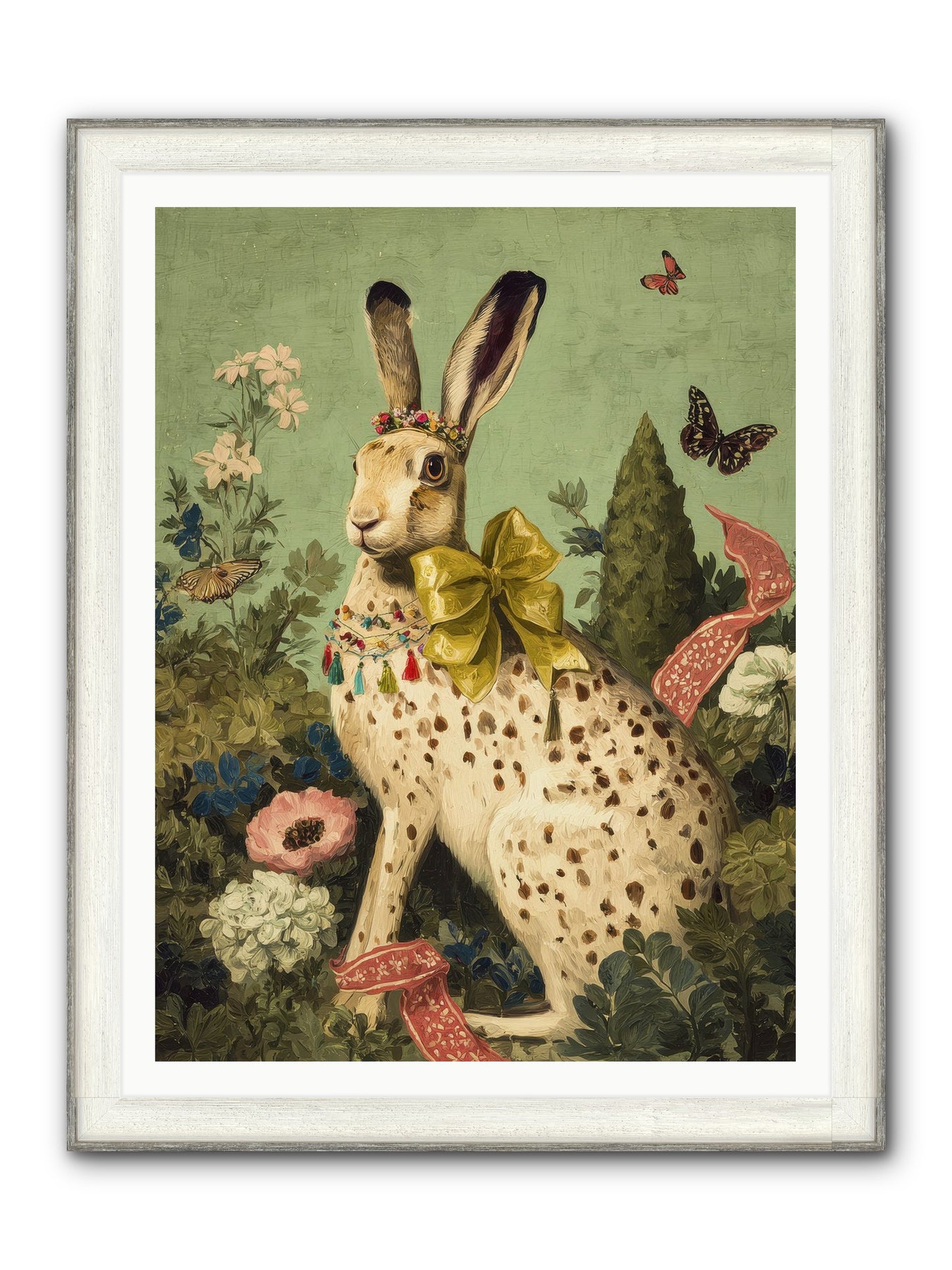 Mossbound Reverie No.2 Framed Print - Driftwood White 36x48