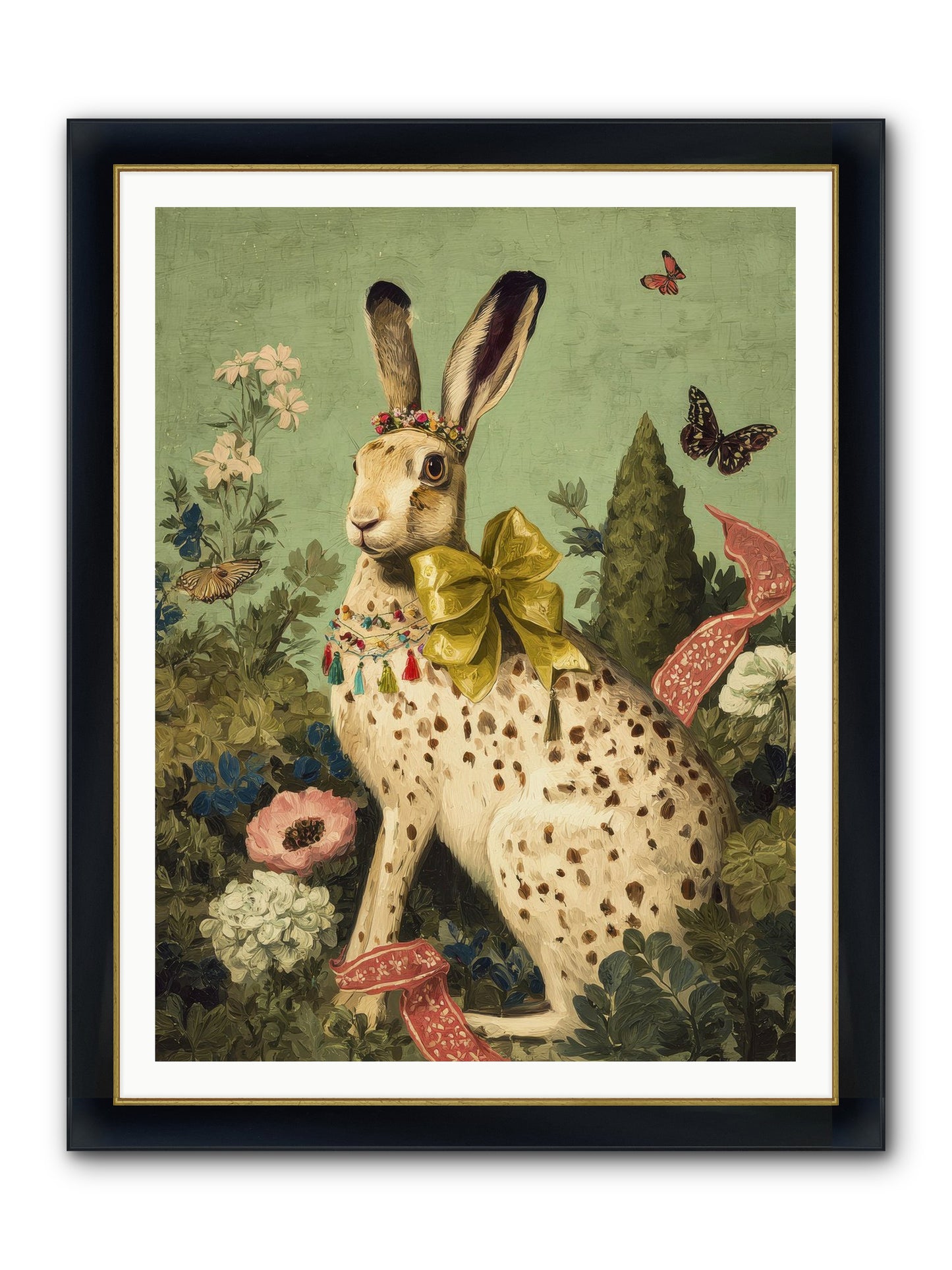 Mossbound Reverie No.2 Framed Print - Wide Black w/Gold 36x48