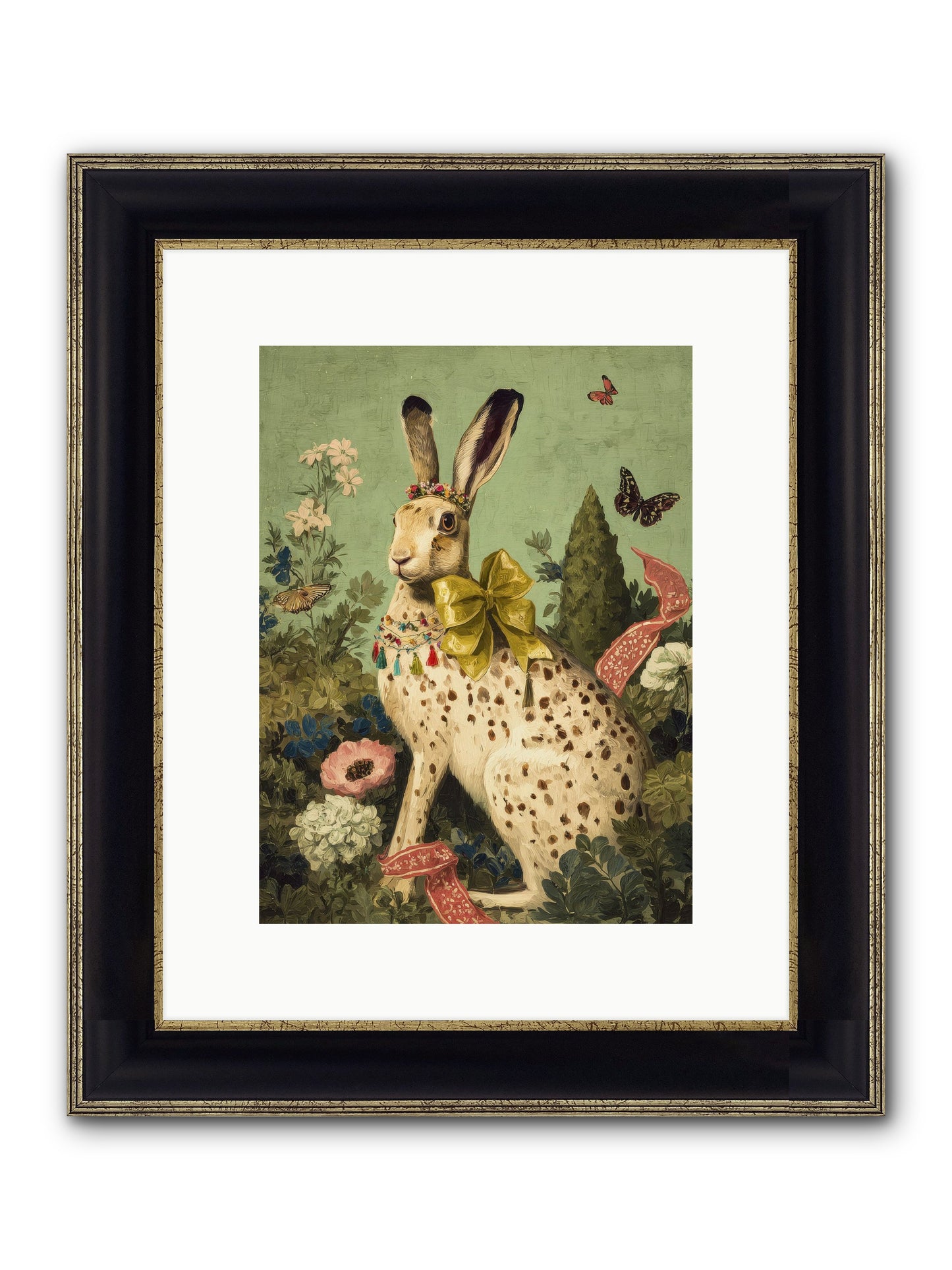 Mossbound Reverie No.2 Framed Print - Black & Gold 9x12