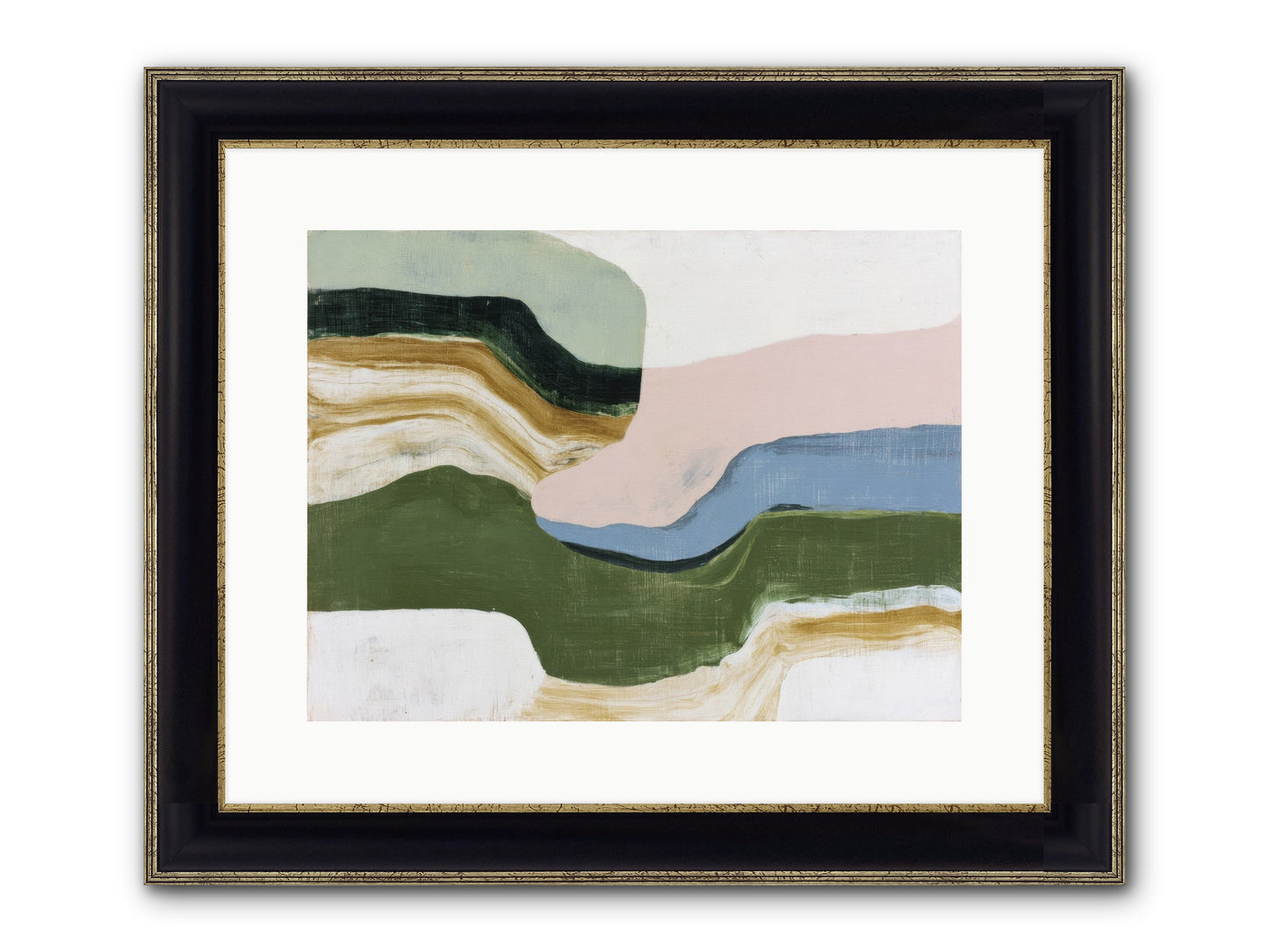 Mosswick Vale Framed Print - Black & Gold 16x12
