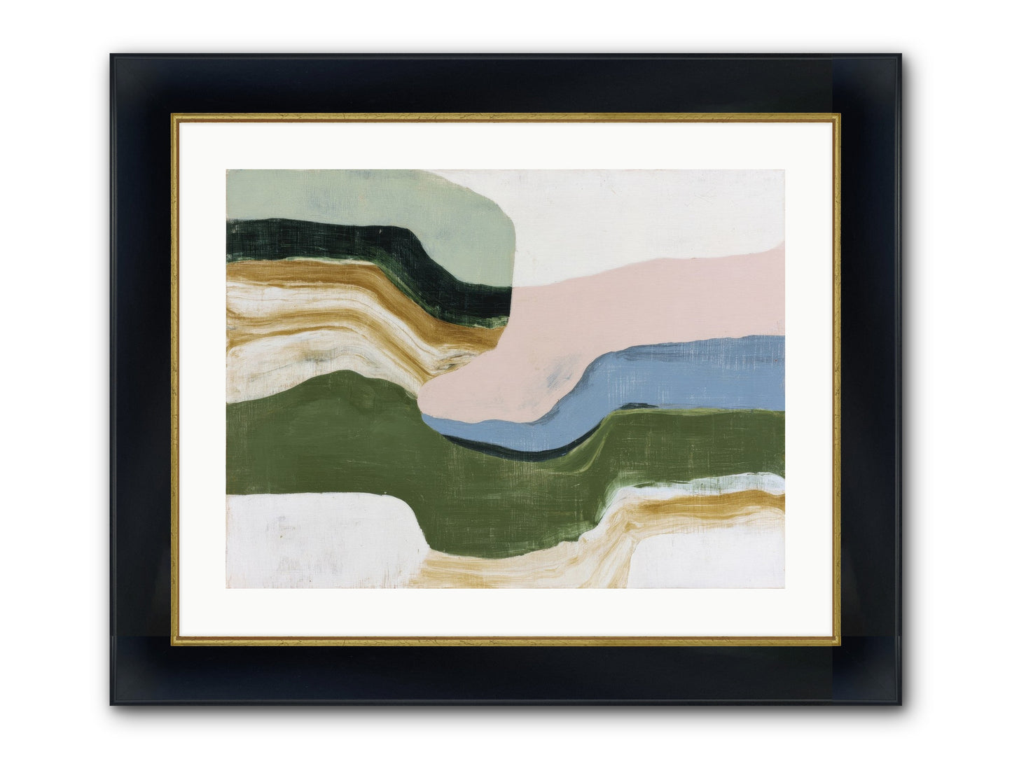 Mosswick Vale Framed Print - Wide Black w/Gold 24x18