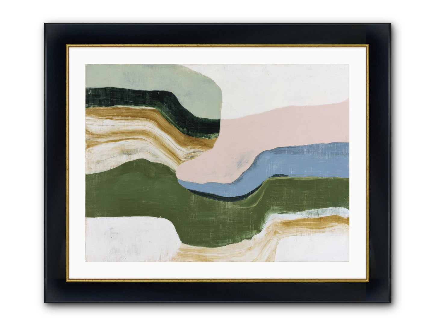 Mosswick Vale Framed Print - Wide Black w/Gold 32x24