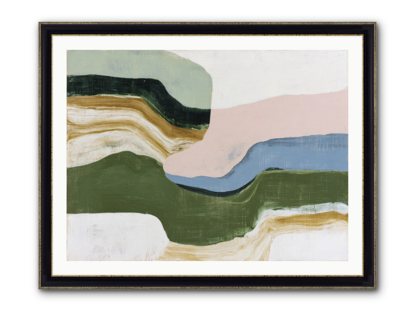 Mosswick Vale Framed Print - Black & Gold 40x30