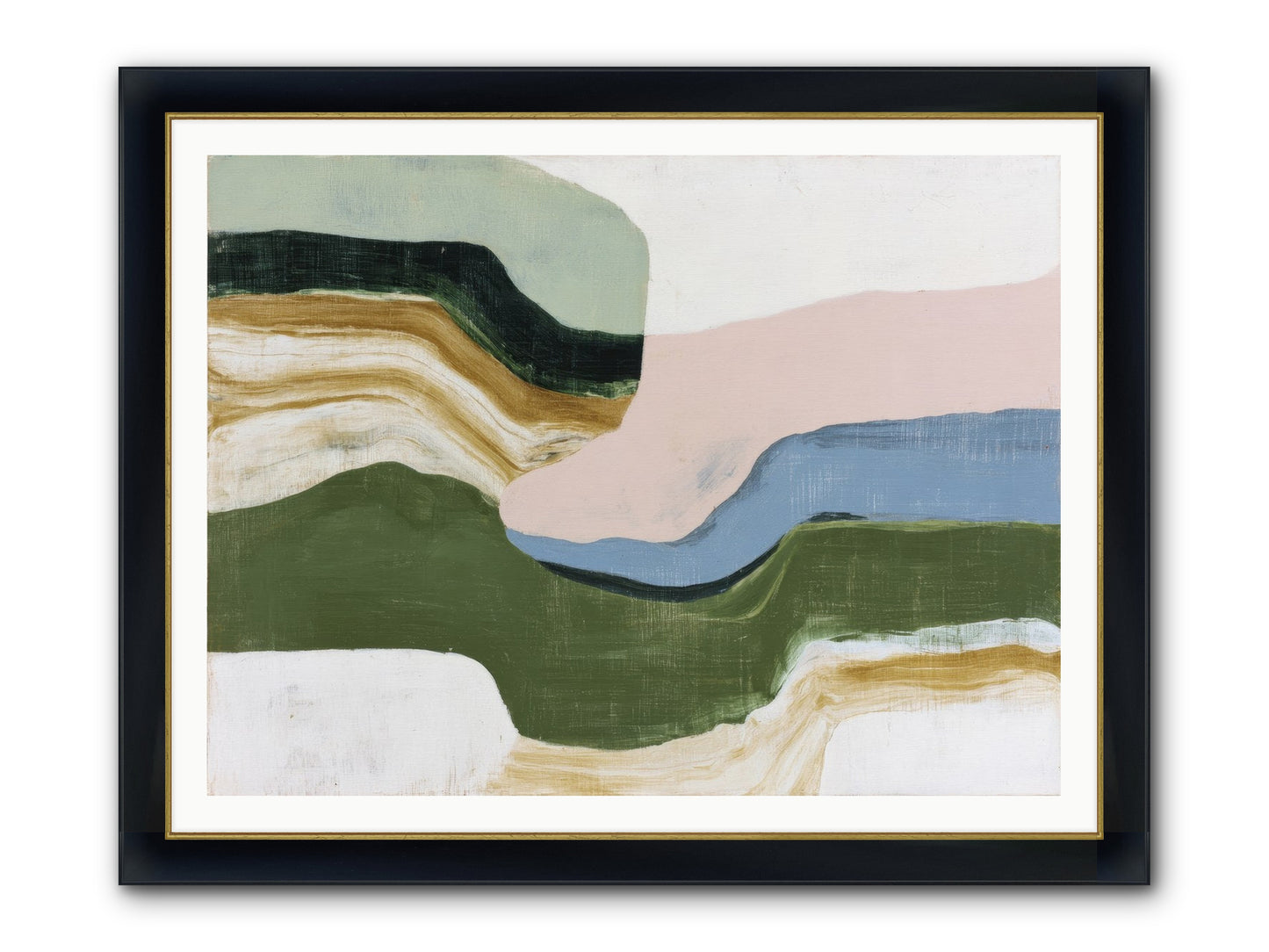 Mosswick Vale Framed Print - Wide Black w/Gold 48x36
