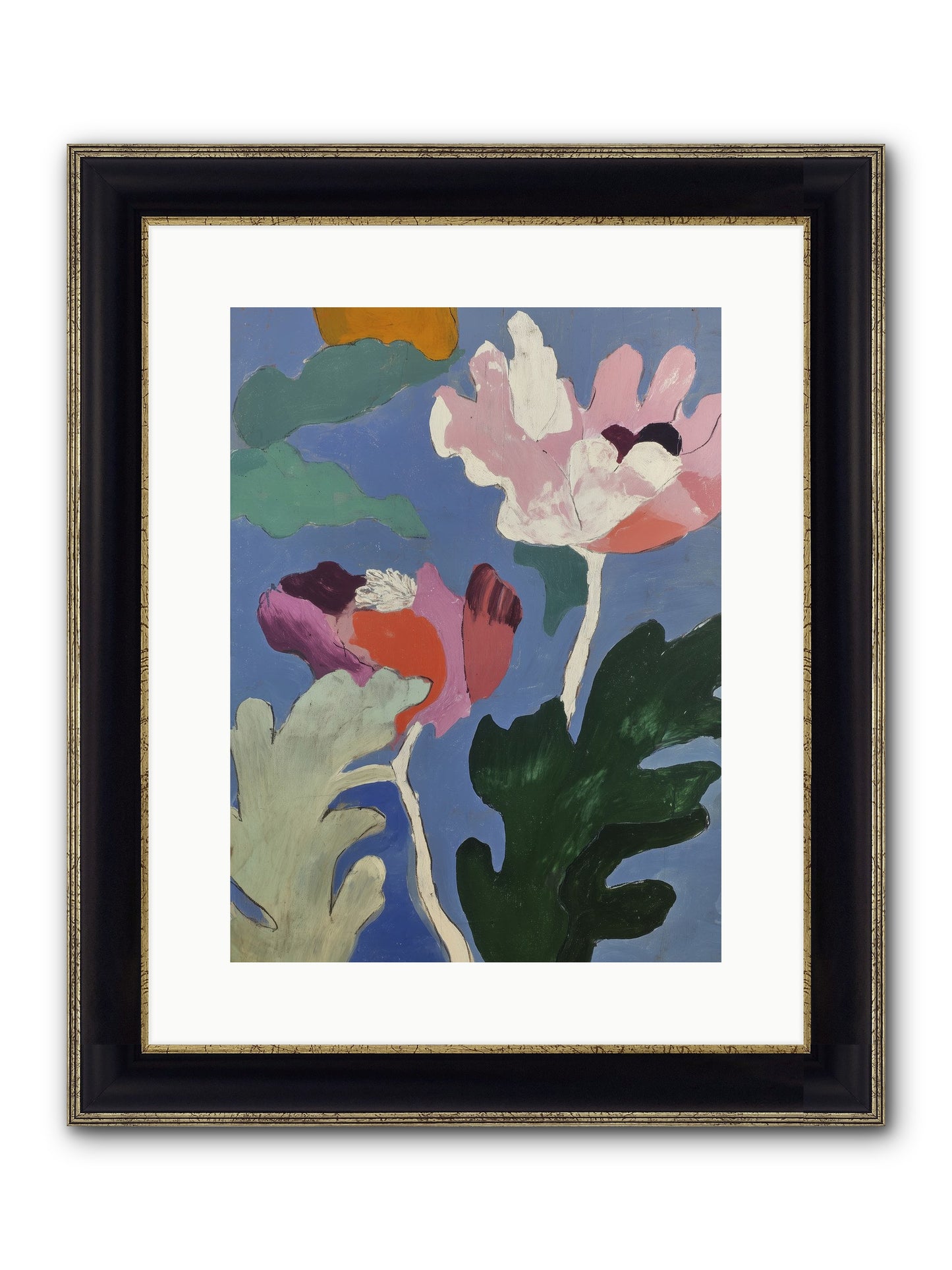 Moth In Fog Framed Print - Black & Gold 12x16