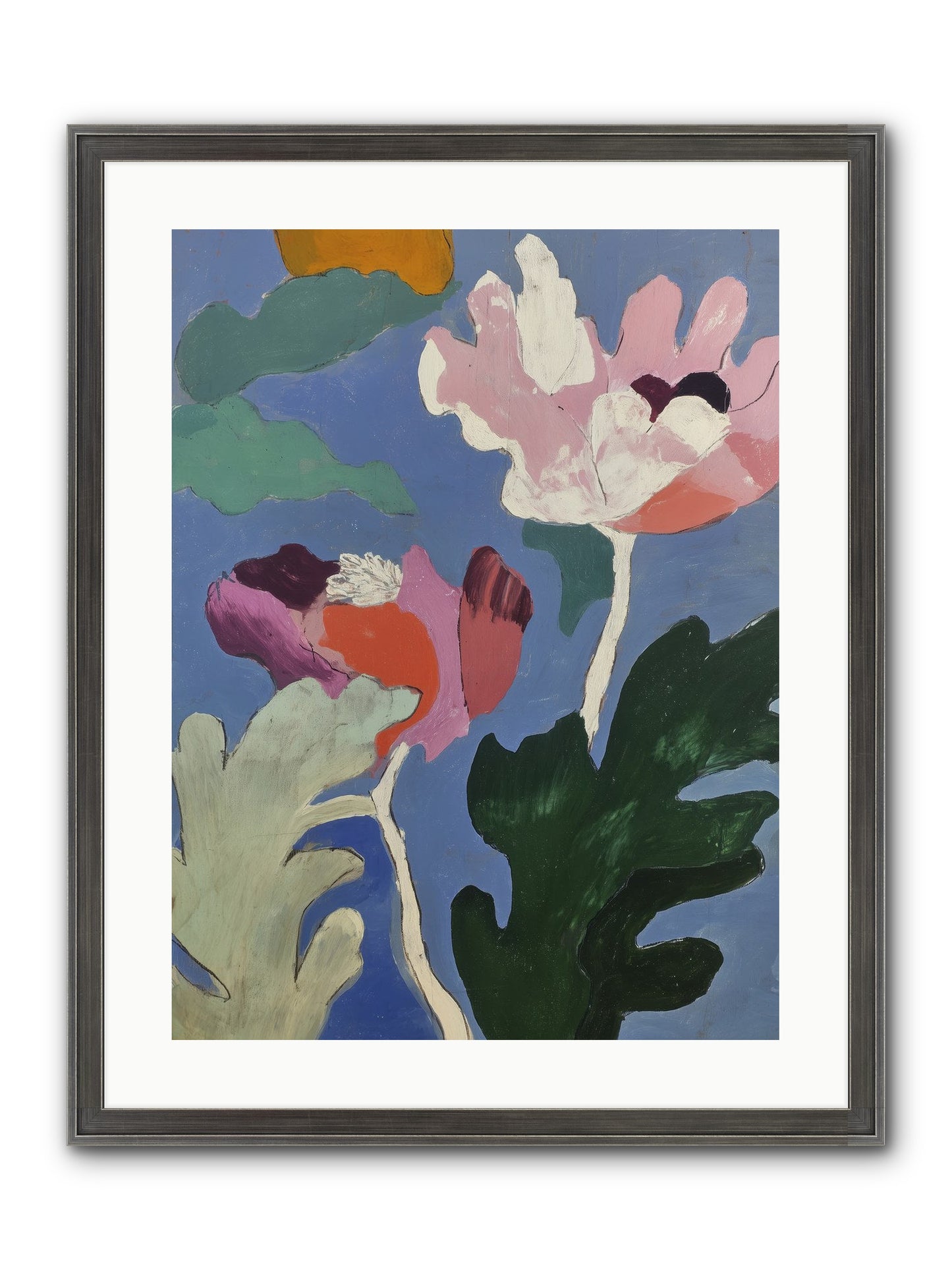 Moth In Fog Framed Print - Slimwoods Black/Silver 18x24