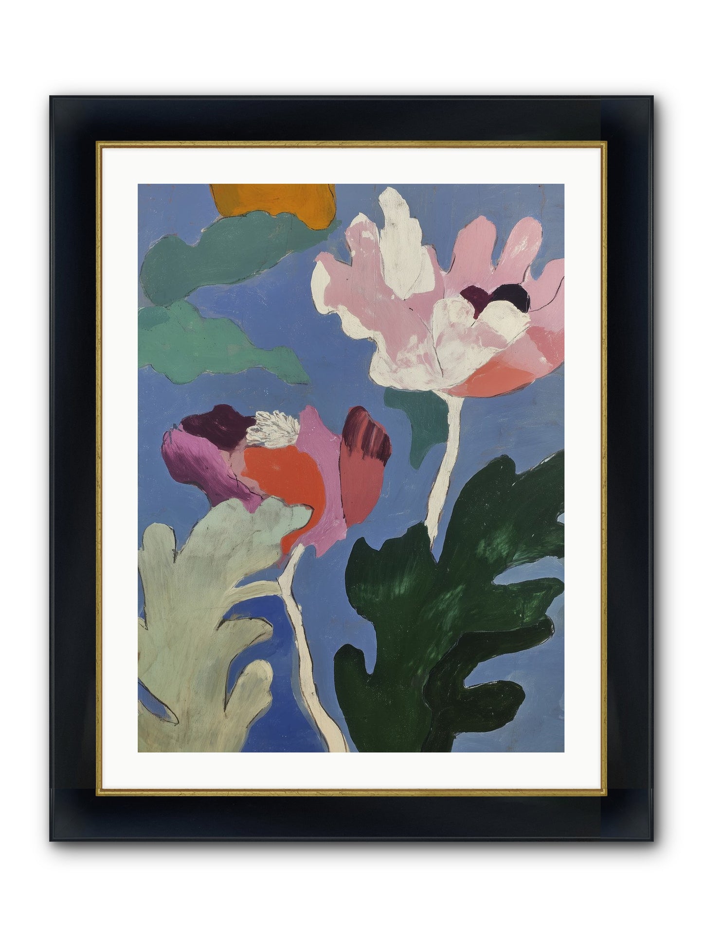 Moth In Fog Framed Print - Wide Black w/Gold 24x32