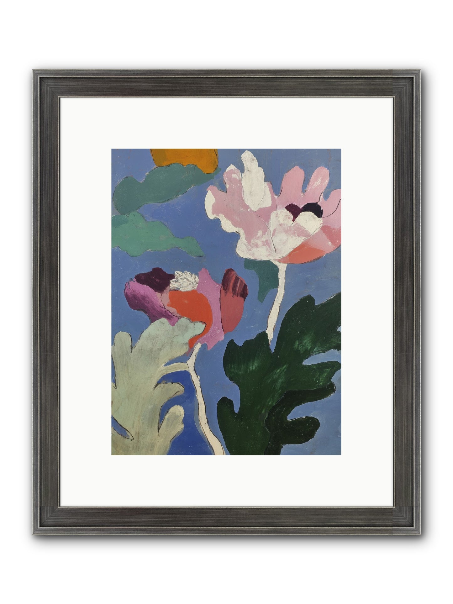 Moth In Fog Framed Print - Slimwoods Black/Silver 9x12