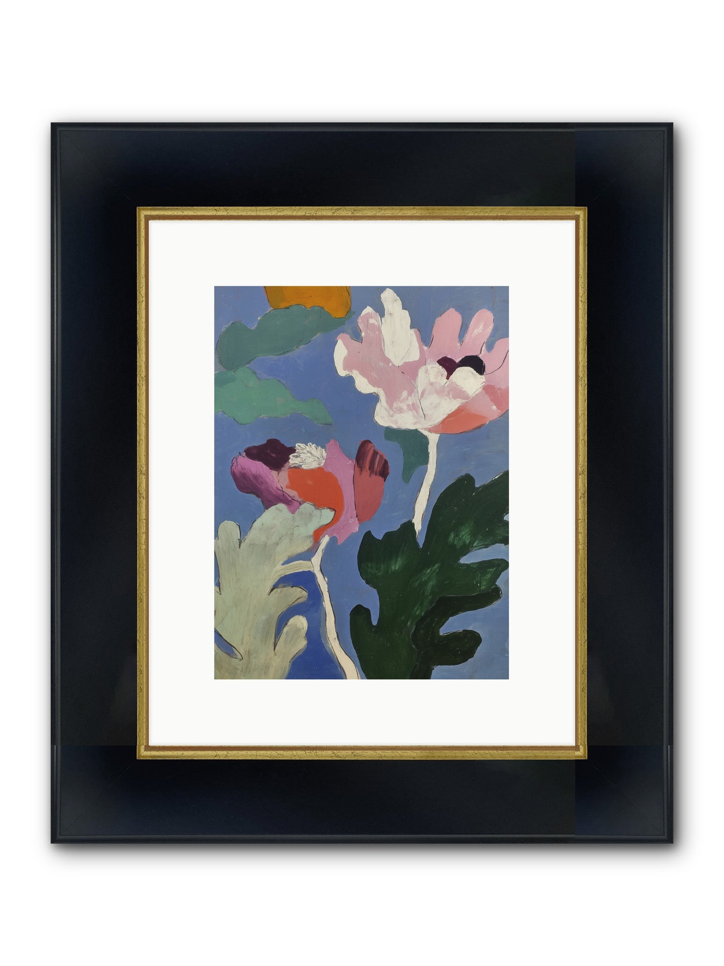 Moth In Fog Framed Print - Wide Black w/Gold 9x12