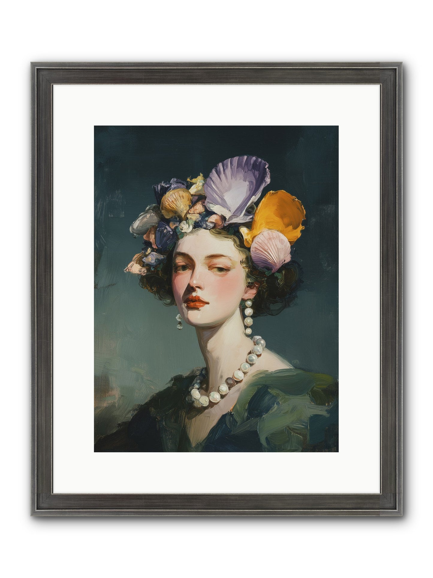 Mother Sea Framed Print - Slimwoods Black/Silver 12x16