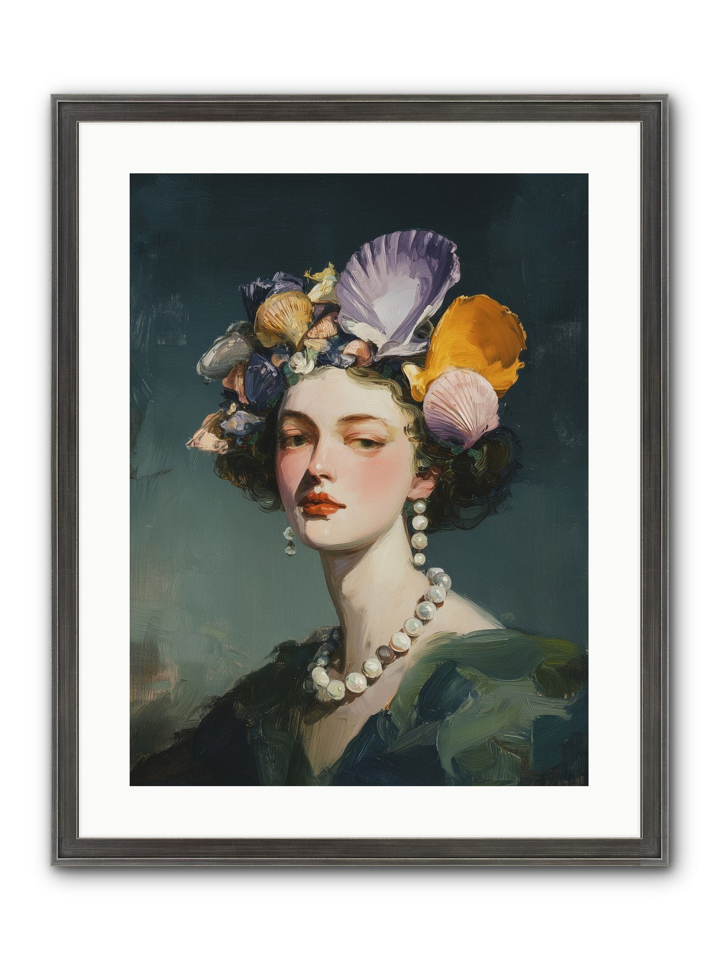 Mother Sea Framed Print - Slimwoods Black/Silver 18x24