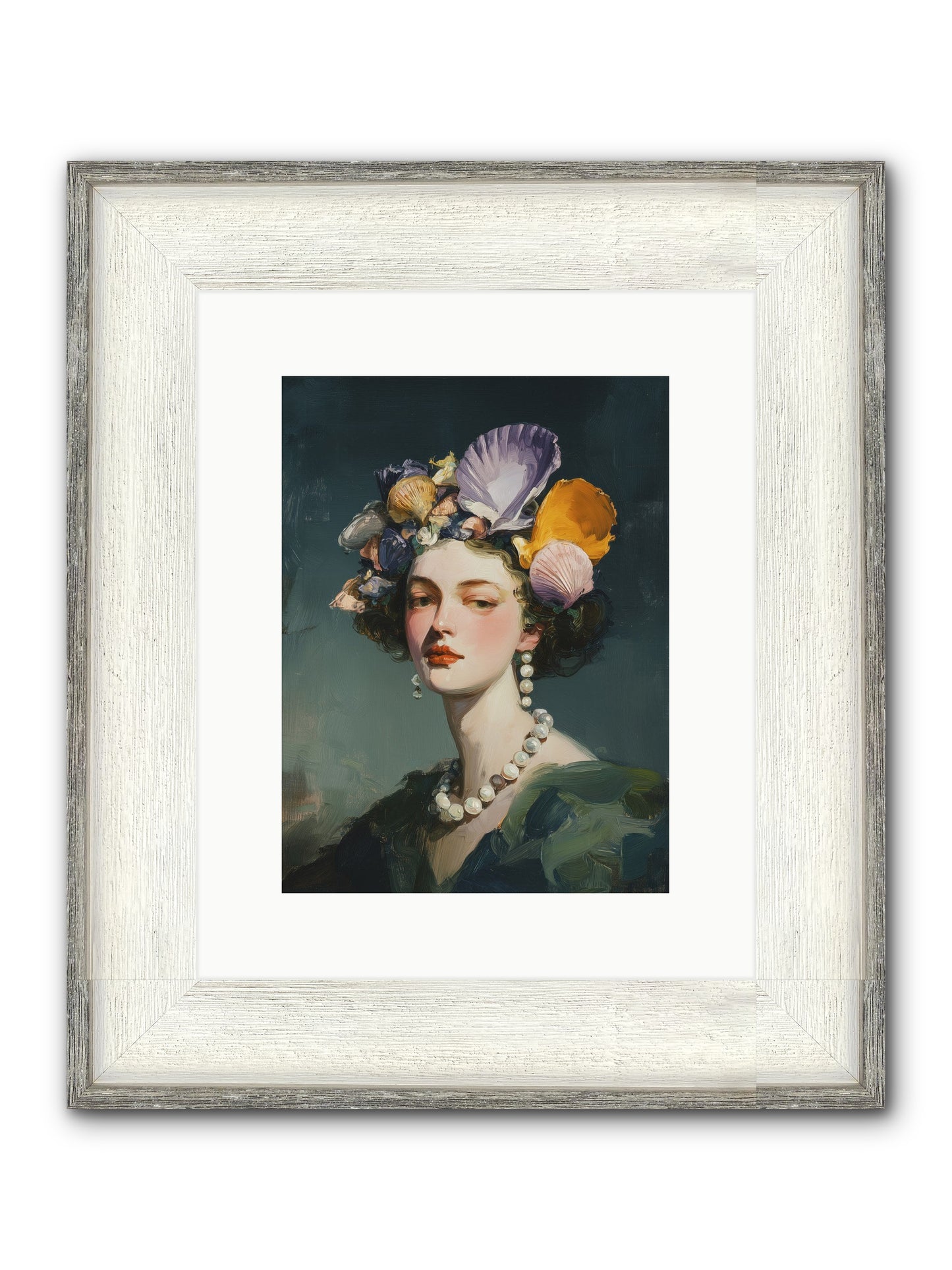 Mother Sea Framed Print - Driftwood White 9x12