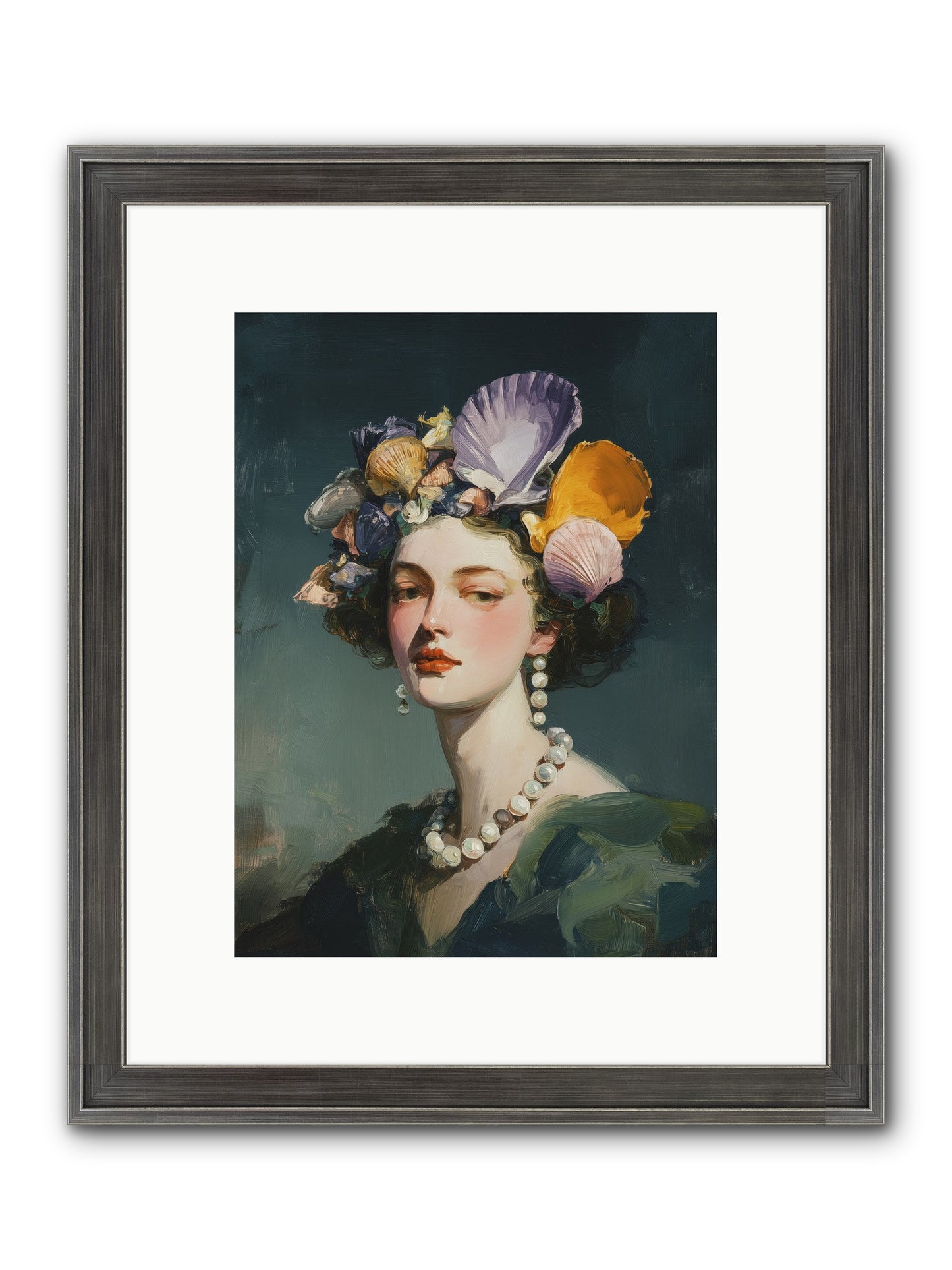 Mother Sea Framed Print - Slimwoods Black/Silver 9x12