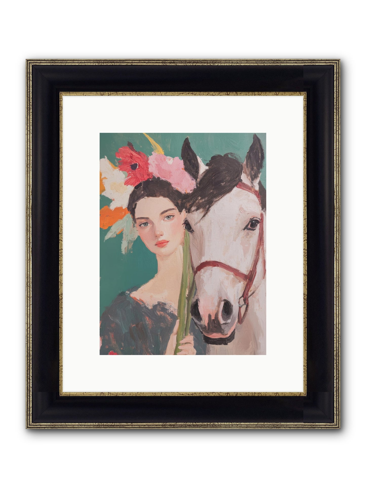 Mountain Echo Framed Print - Black & Gold 9x12