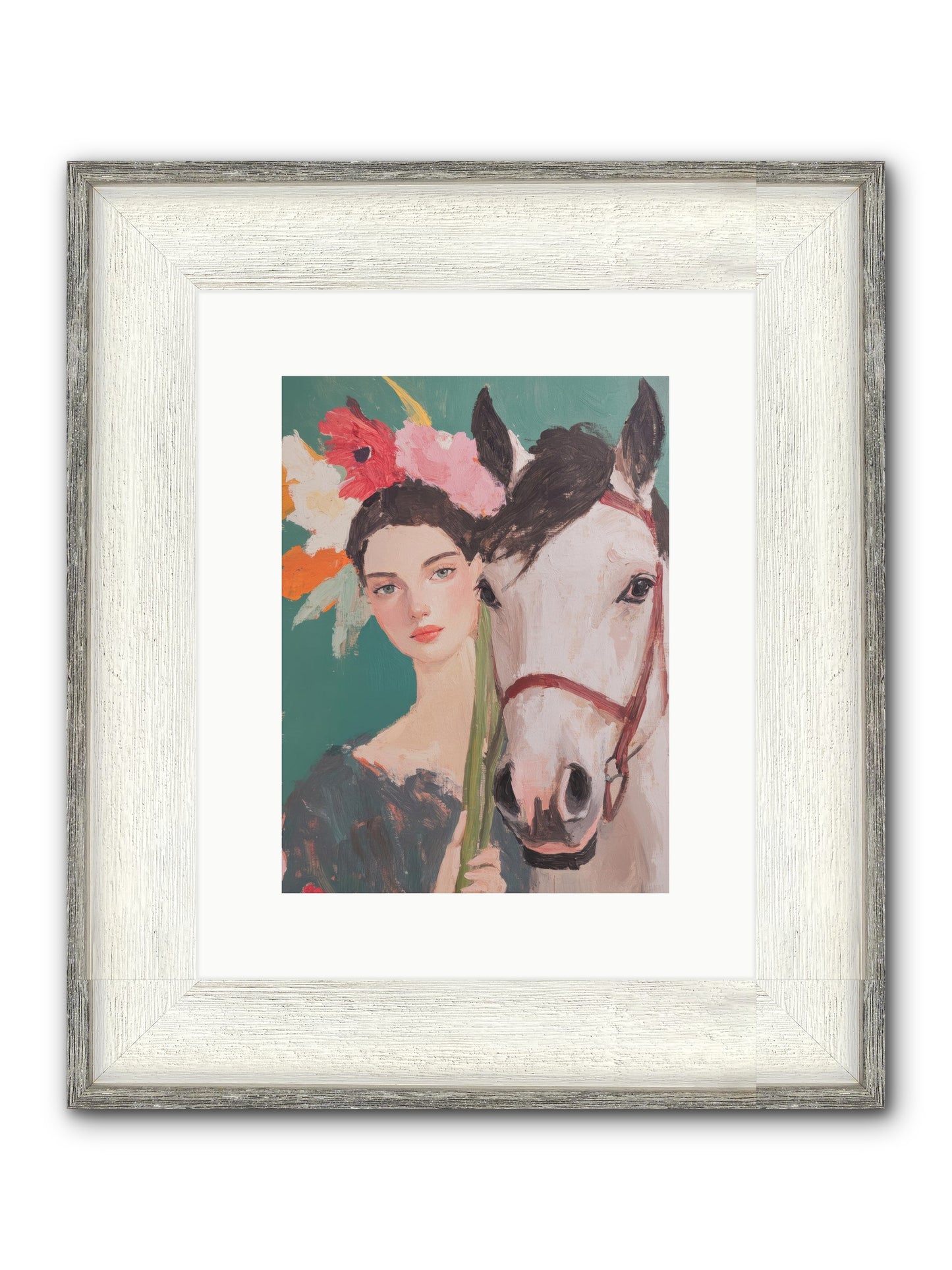 Mountain Echo Framed Print - Driftwood White 9x12