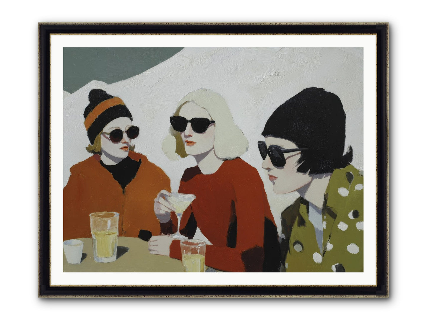 Mountains Became Memory Framed Print - Black & Gold 48x36