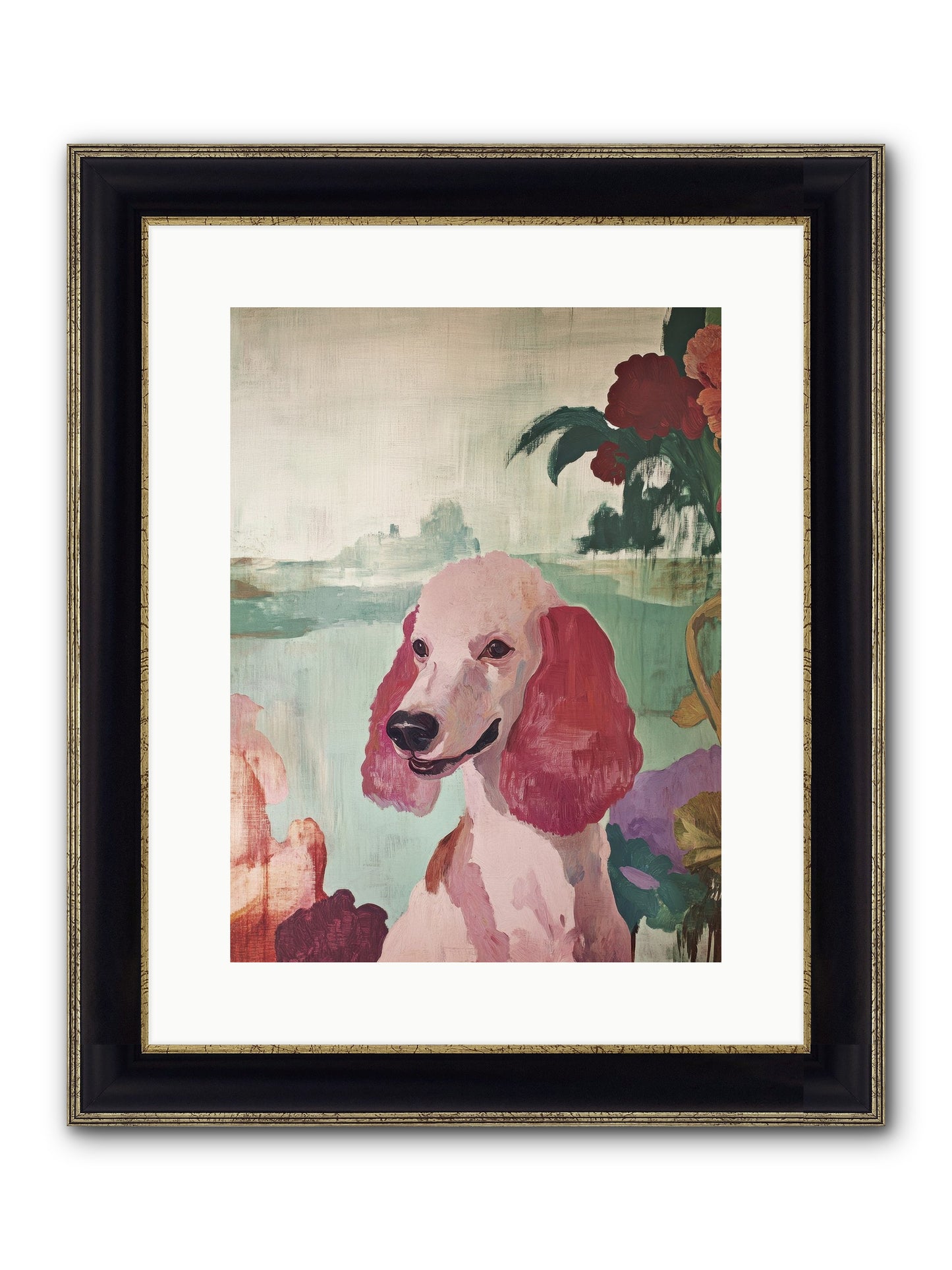 Muffin Framed Print - Black & Gold 12x16