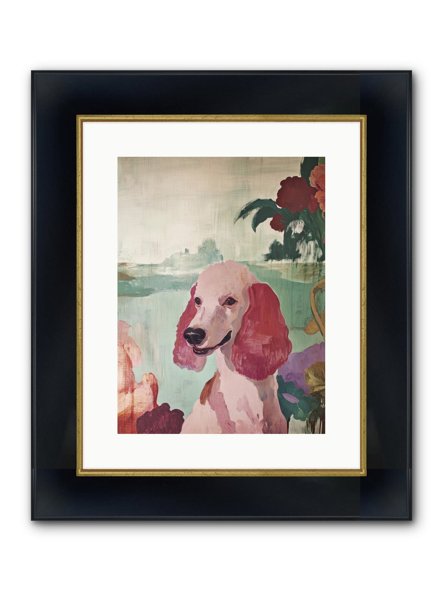 Muffin Framed Print - Wide Black w/Gold 12x16