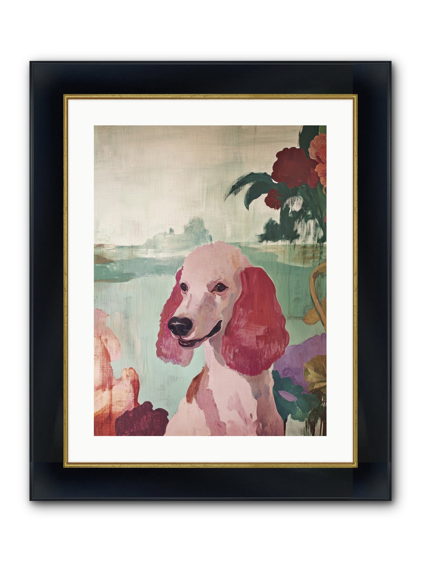 Muffin Framed Print - Wide Black w/Gold 18x24