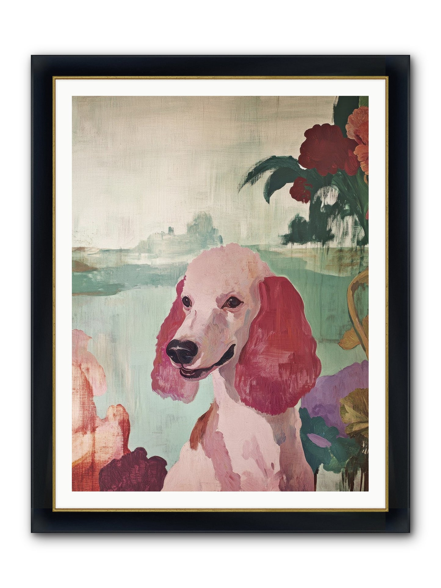 Muffin Framed Print - Wide Black w/Gold 36x48