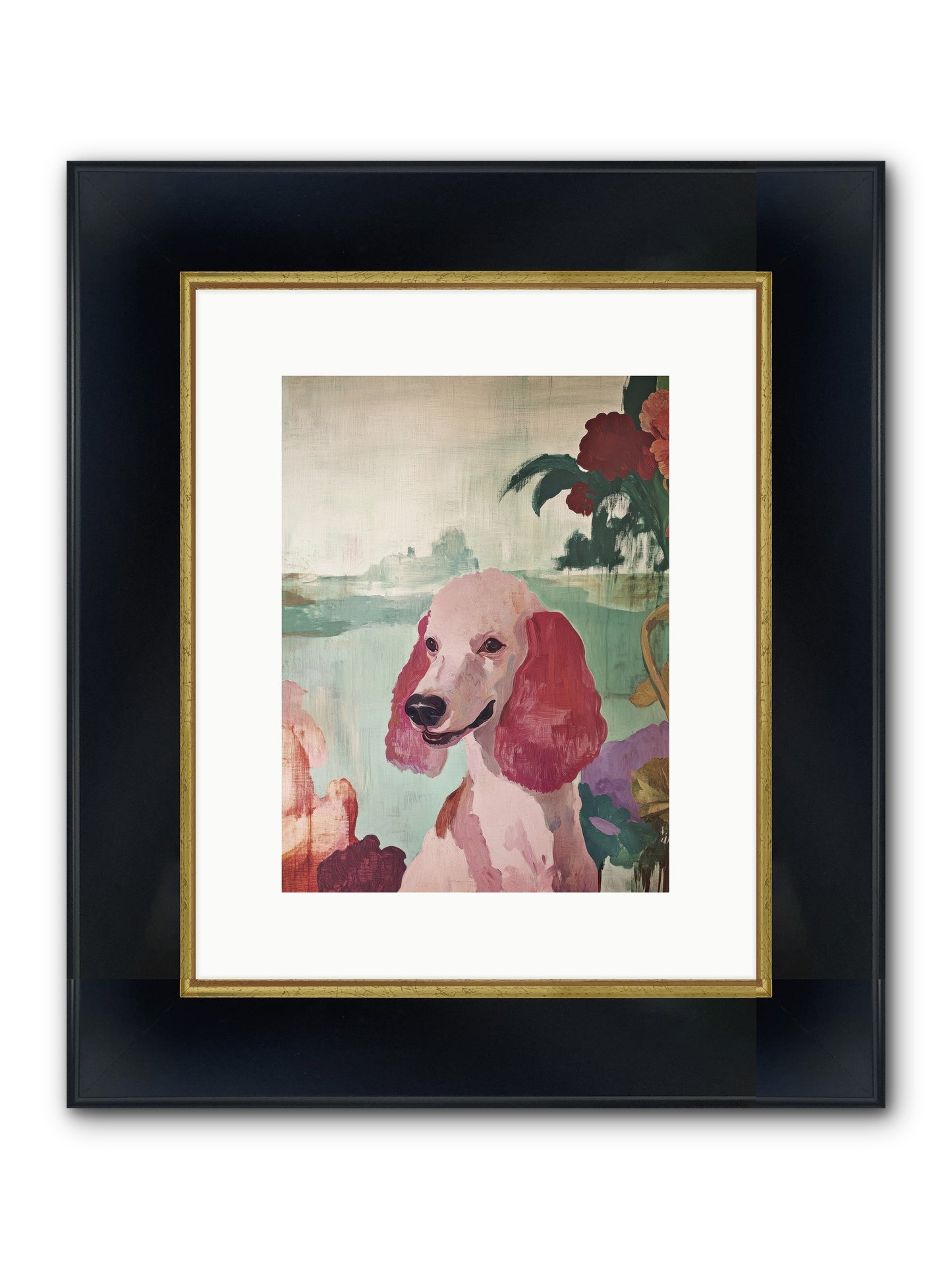 Muffin Framed Print - Wide Black w/Gold 9x12