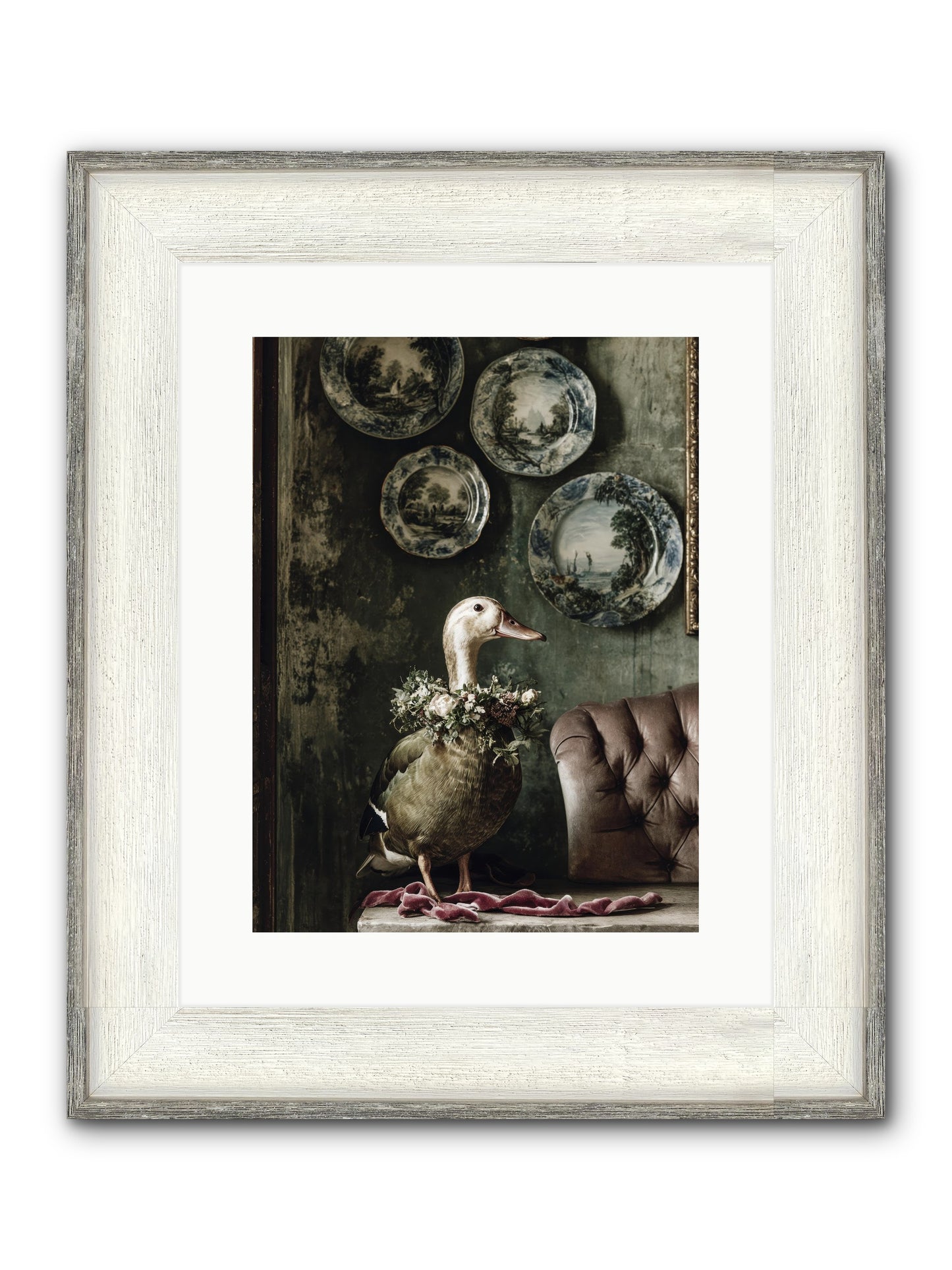 Mulberry Framed Print - Driftwood White 12x16