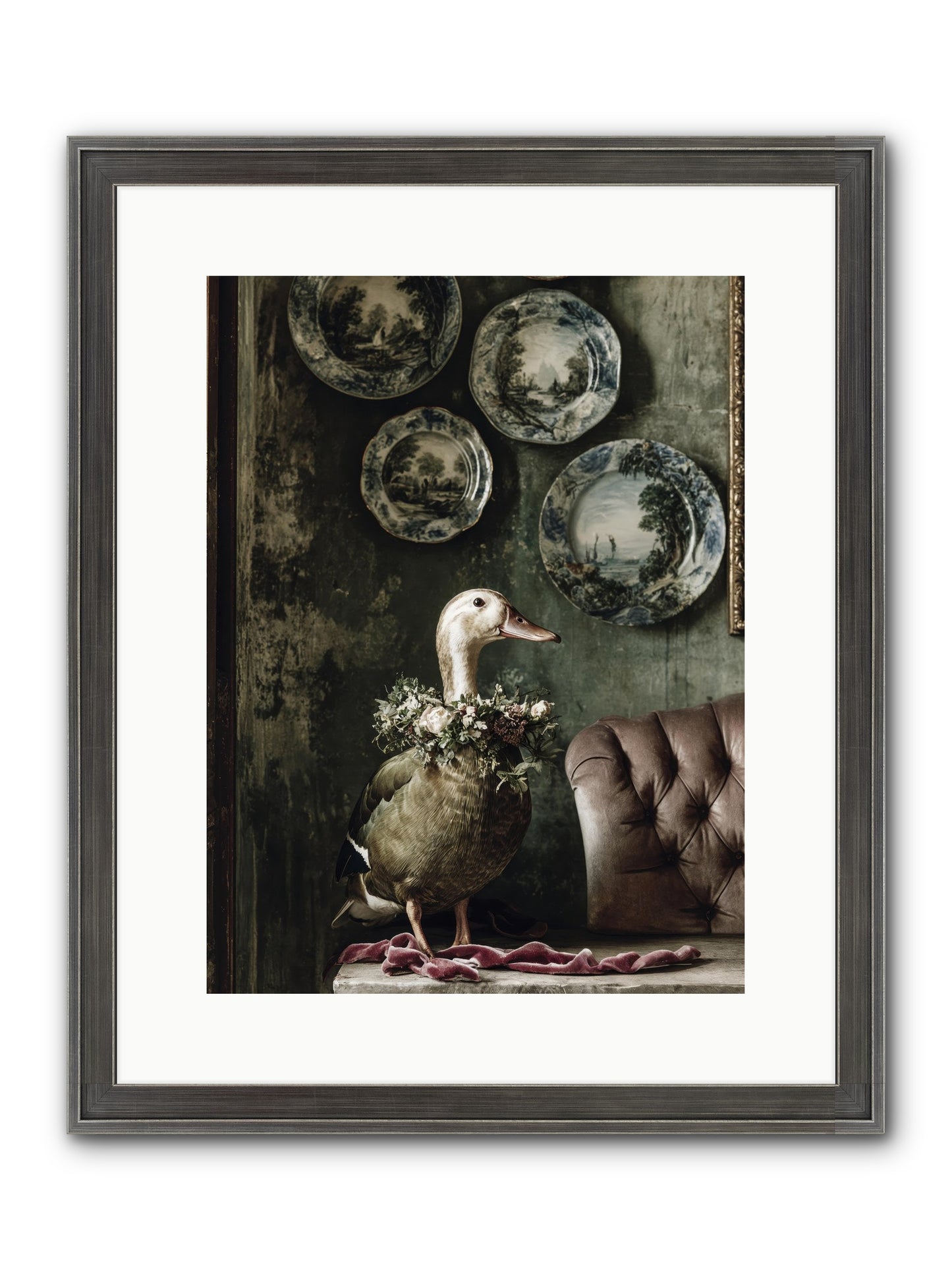 Mulberry Framed Print - Slimwoods Black/Silver 12x16