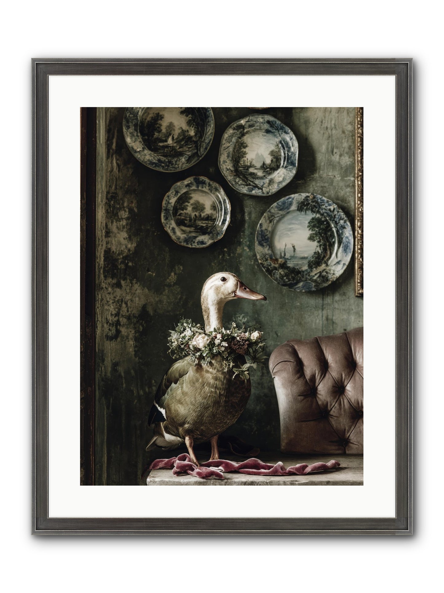 Mulberry Framed Print - Slimwoods Black/Silver 18x24