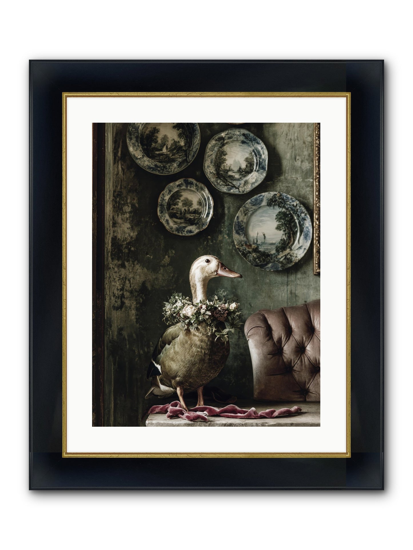 Mulberry Framed Print - Wide Black w/Gold 18x24