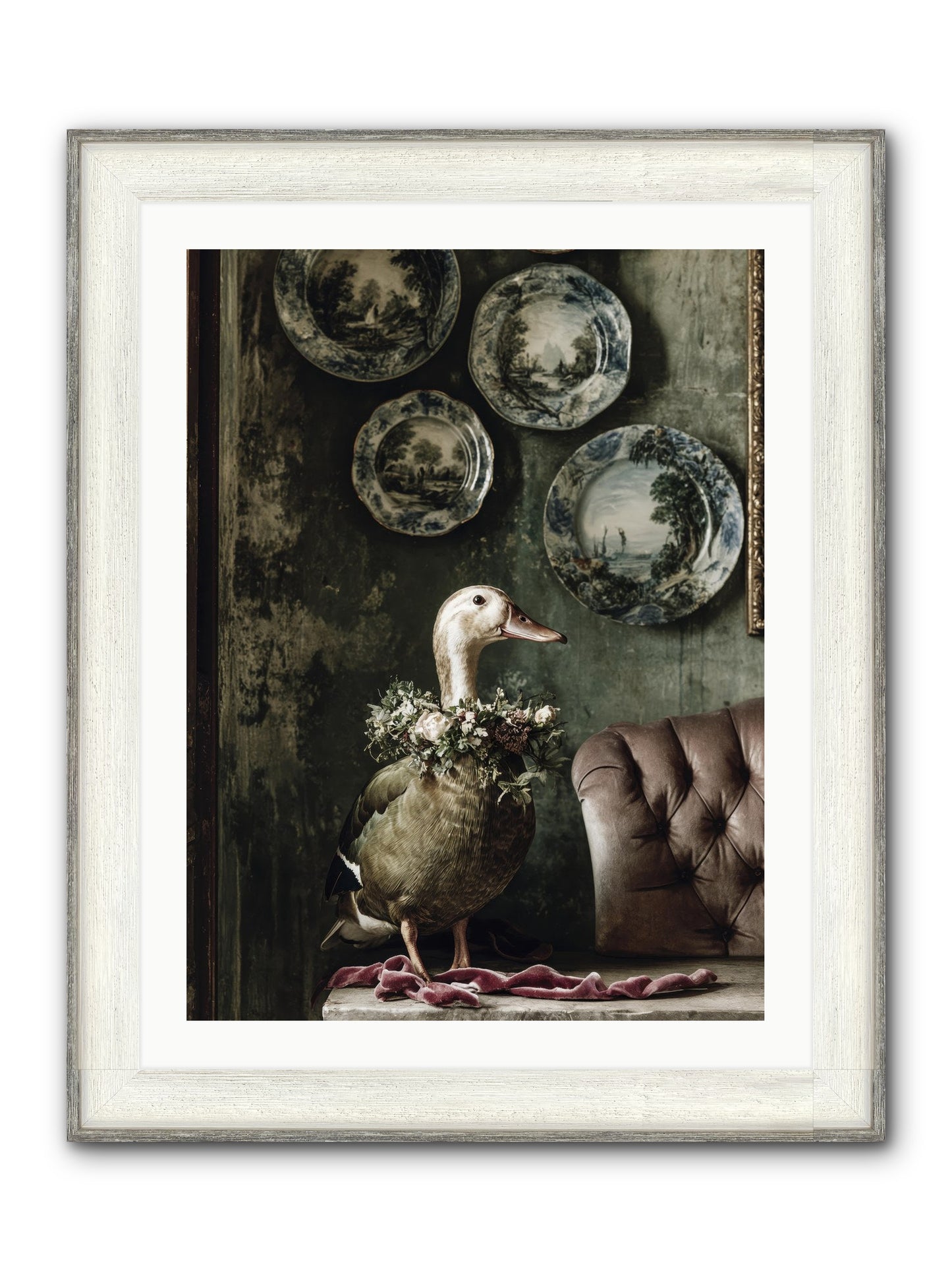 Mulberry Framed Print - Driftwood White 24x32