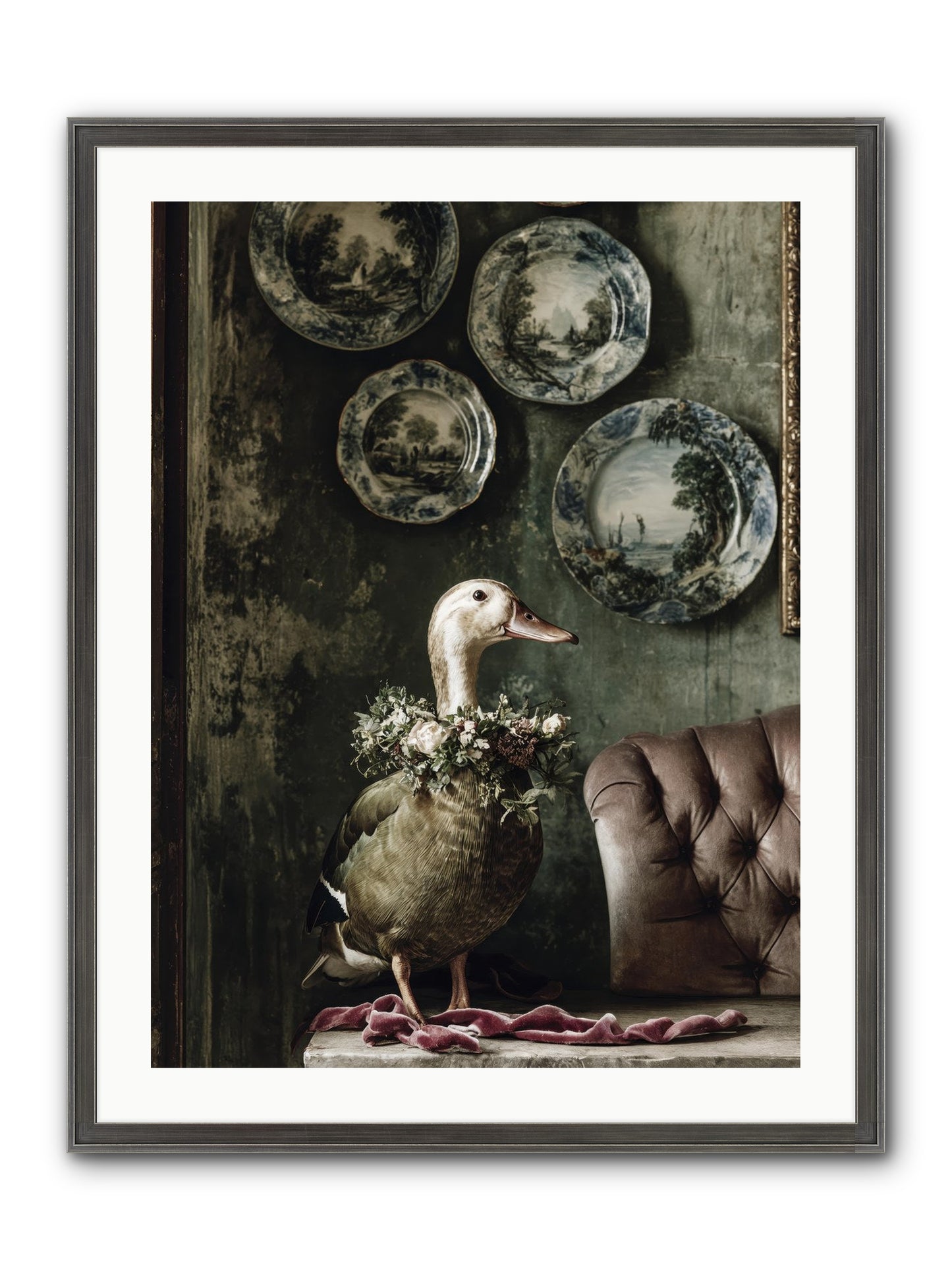 Mulberry Framed Print - Slimwoods Black/Silver 24x32