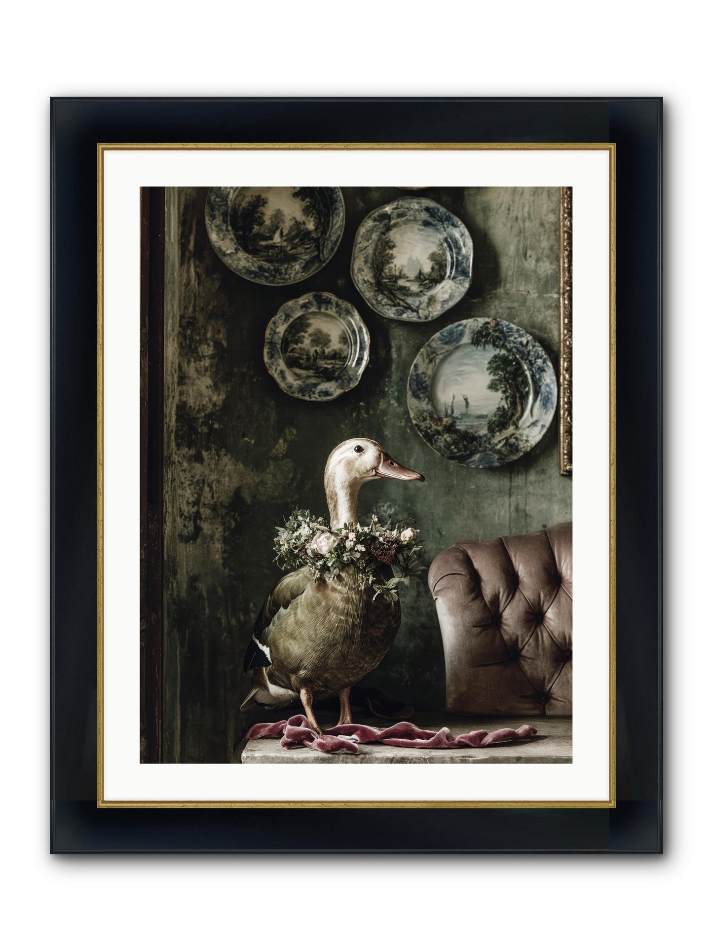 Mulberry Framed Print - Wide Black w/Gold 24x32