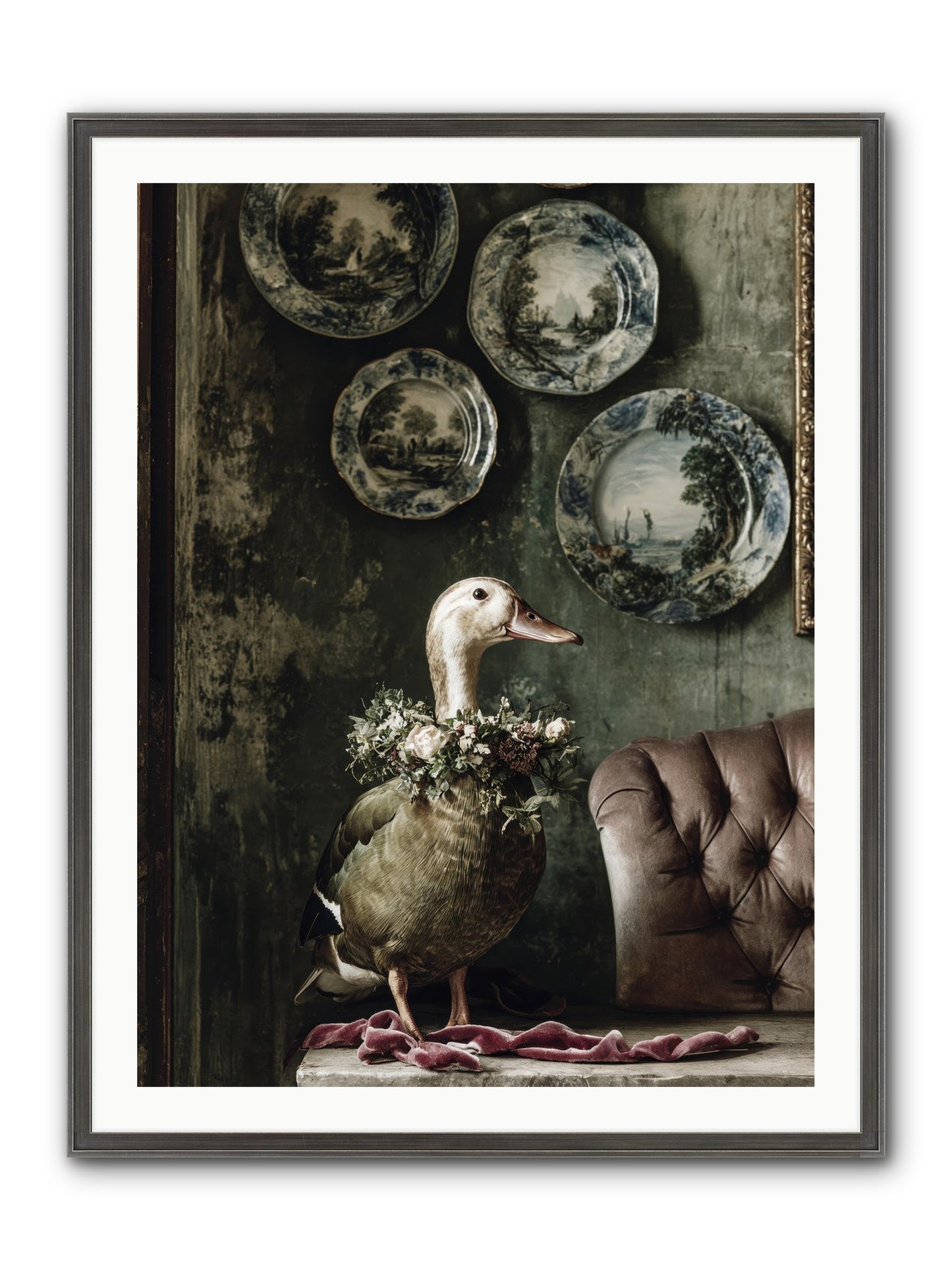 Mulberry Framed Print - Slimwoods Black/Silver 30x40