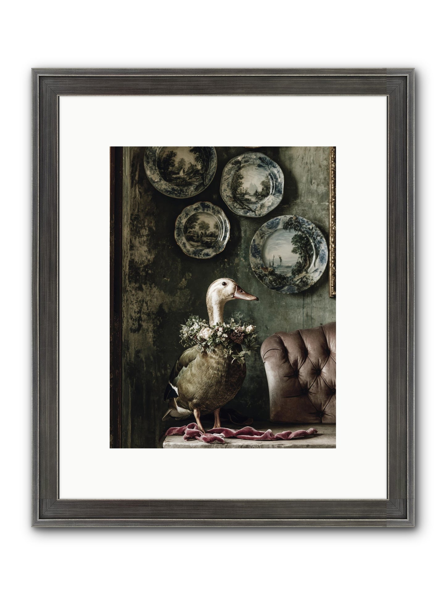 Mulberry Framed Print - Slimwoods Black/Silver 9x12