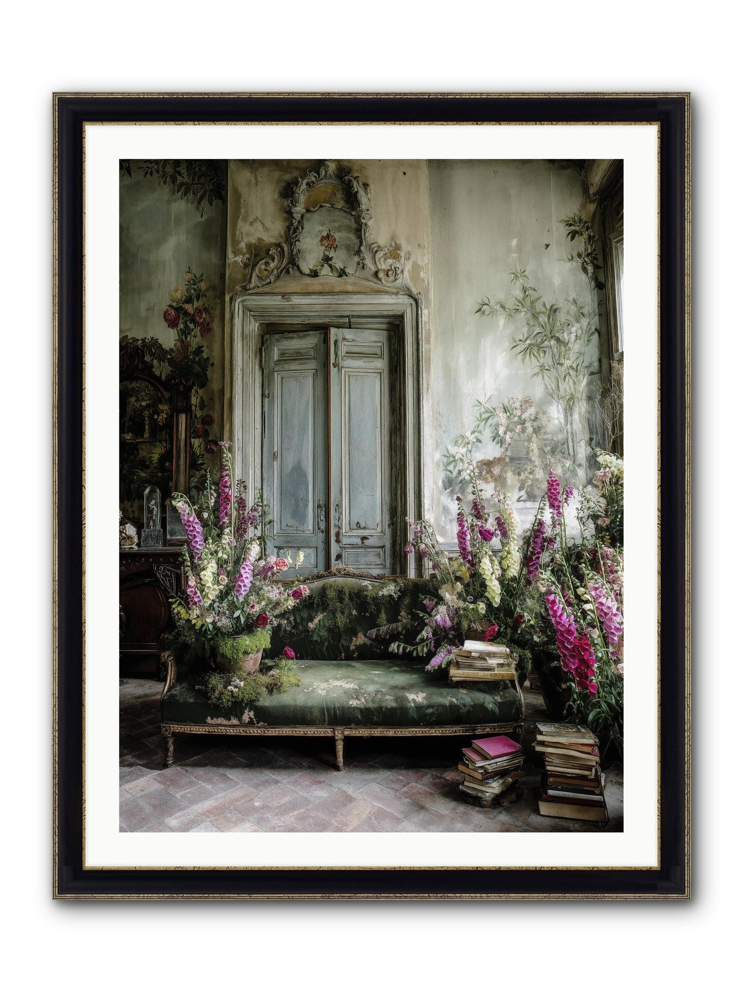 Music Of The Heart Framed Print - Black & Gold 30x40