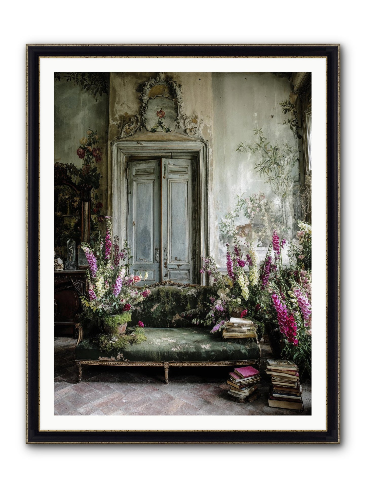 Music Of The Heart Framed Print - Black & Gold 36x48