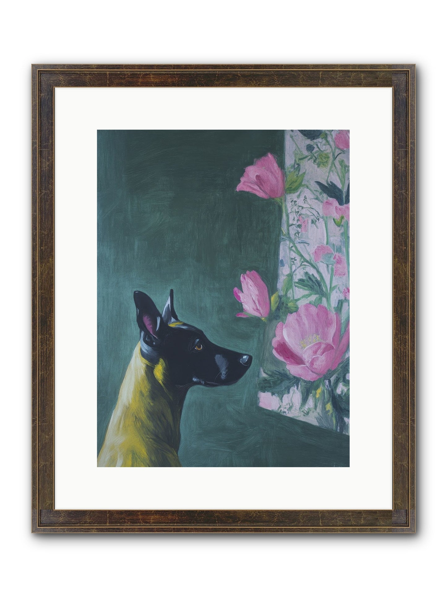 My Dashing Fellow Framed Print - Slimwoods Black/Gold 12x16