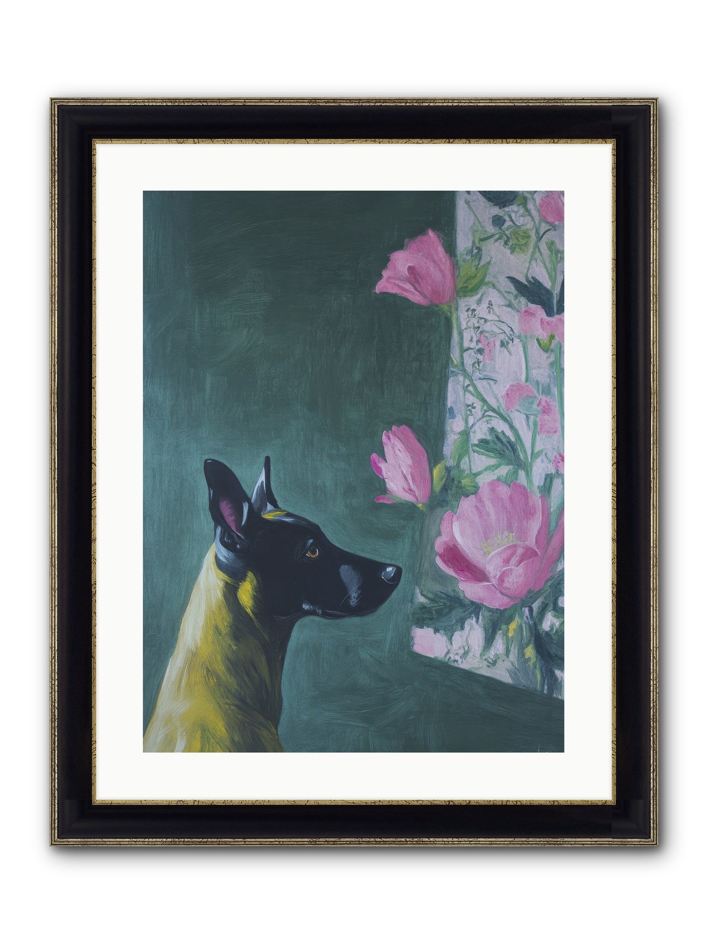 My Dashing Fellow Framed Print - Black & Gold 18x24