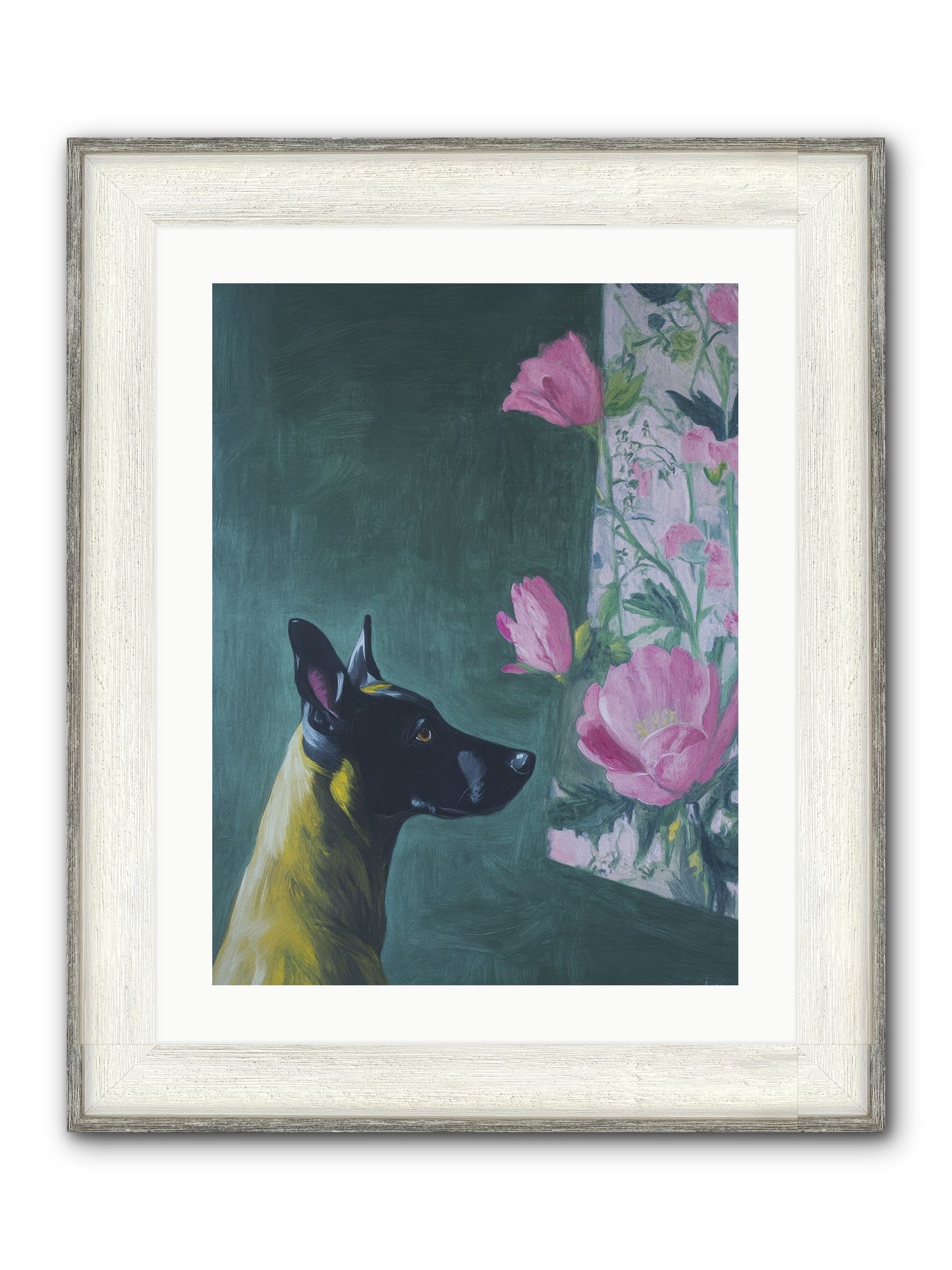 My Dashing Fellow Framed Print - Driftwood White 18x24