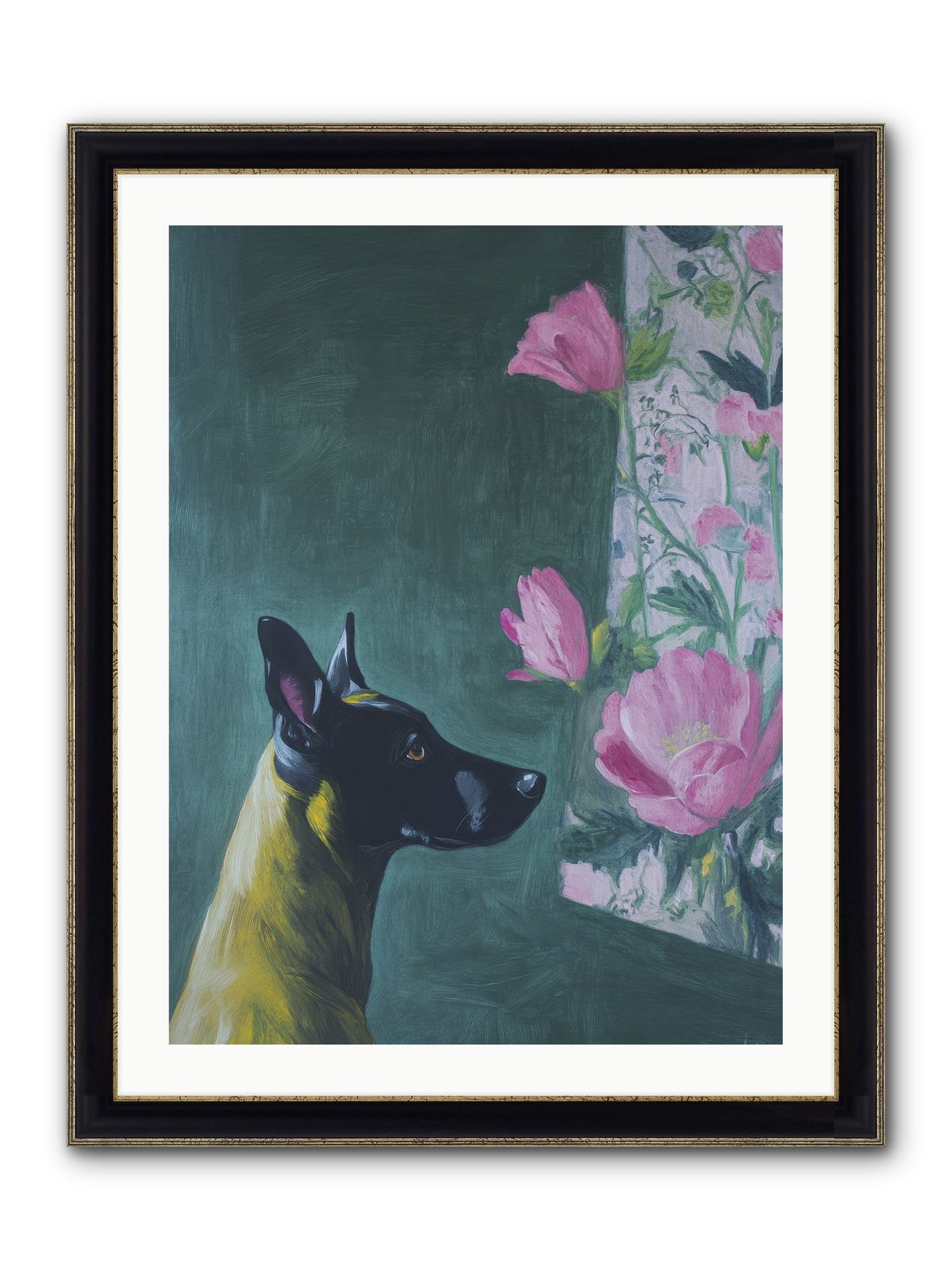 My Dashing Fellow Framed Print - Black & Gold 24x32