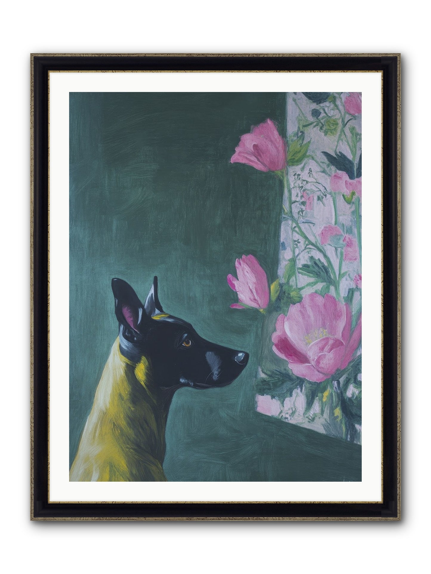 My Dashing Fellow Framed Print - Black & Gold 30x40