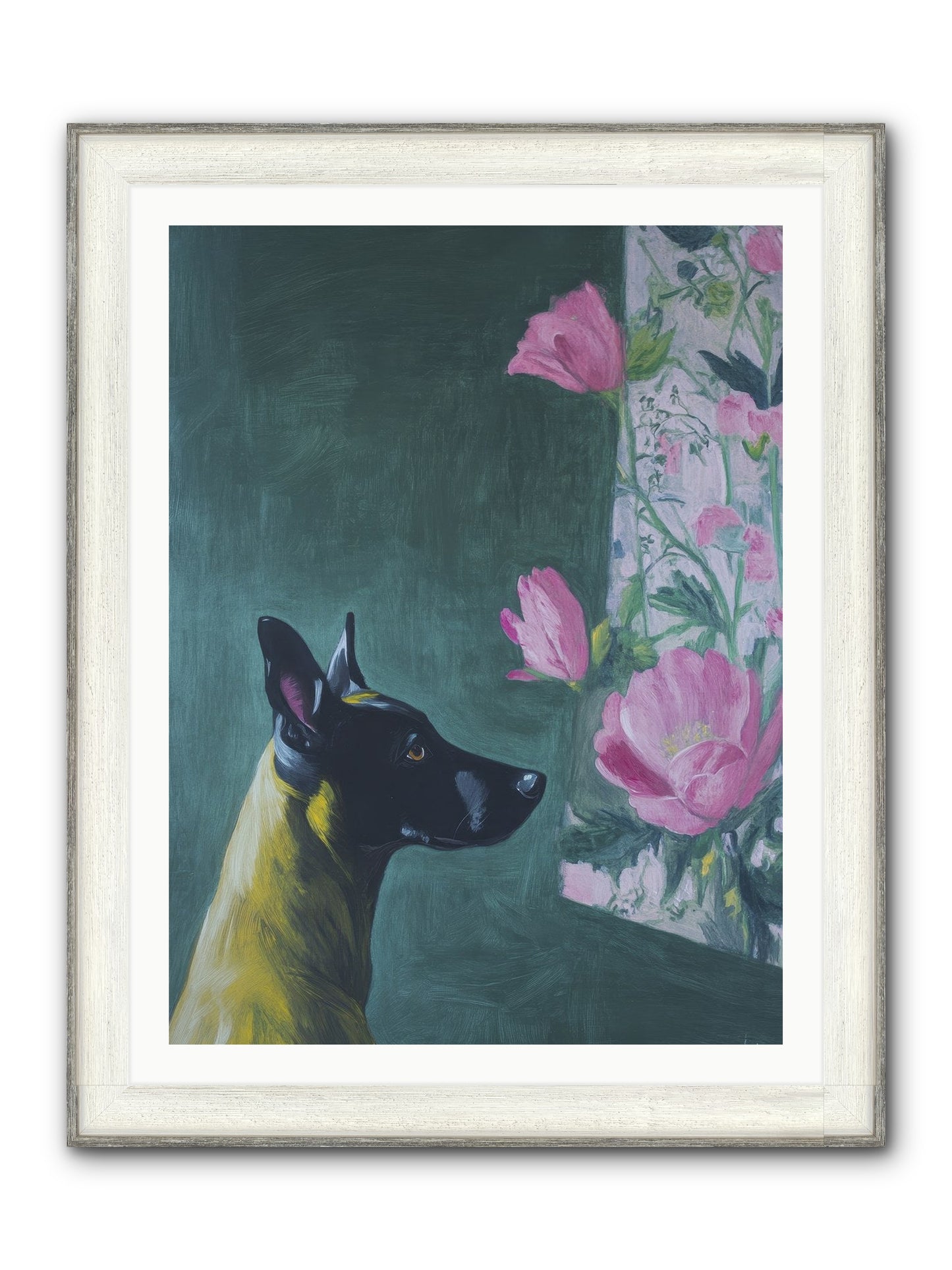 My Dashing Fellow Framed Print - Driftwood White 30x40