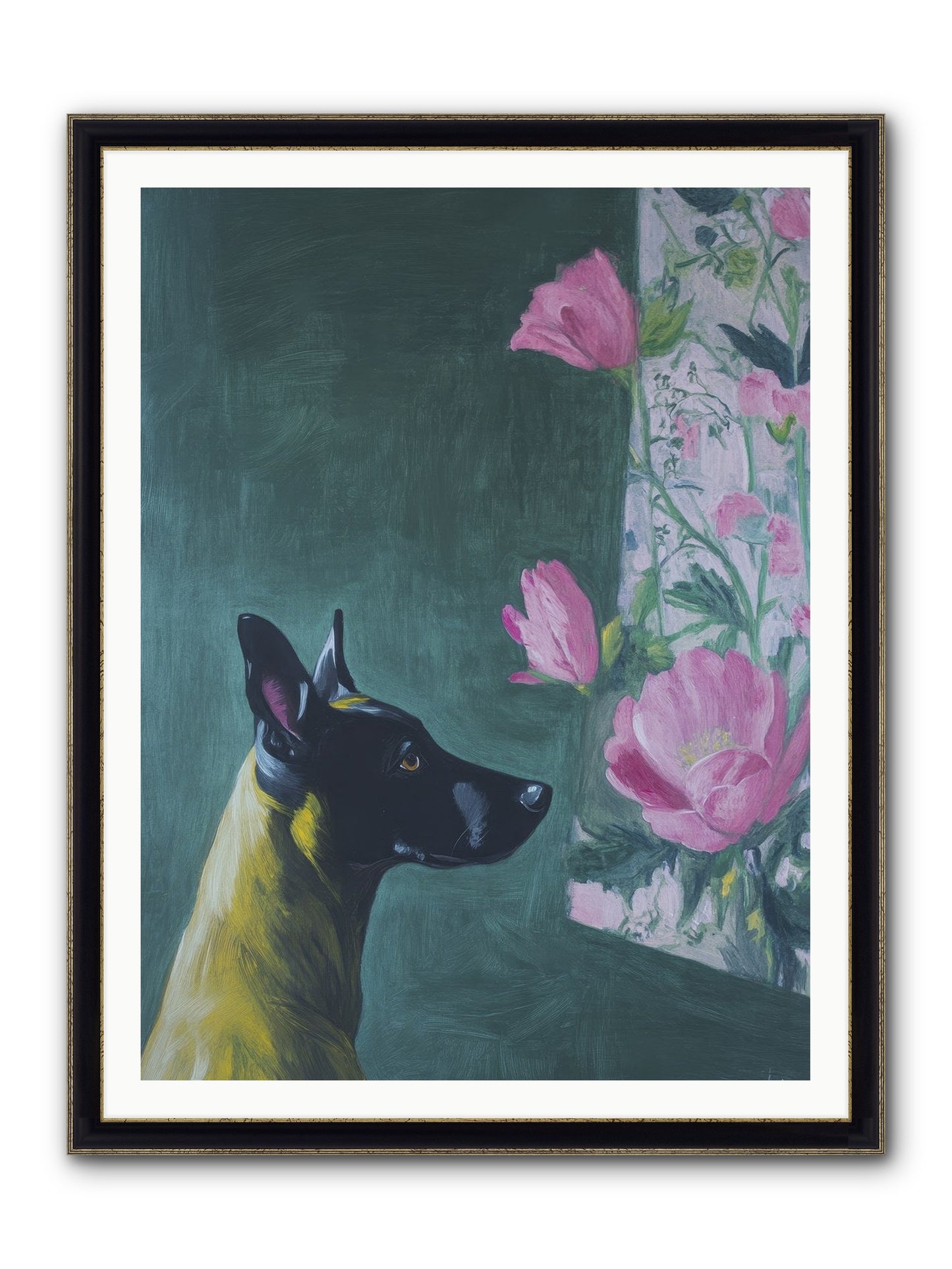 My Dashing Fellow Framed Print - Black & Gold 36x48